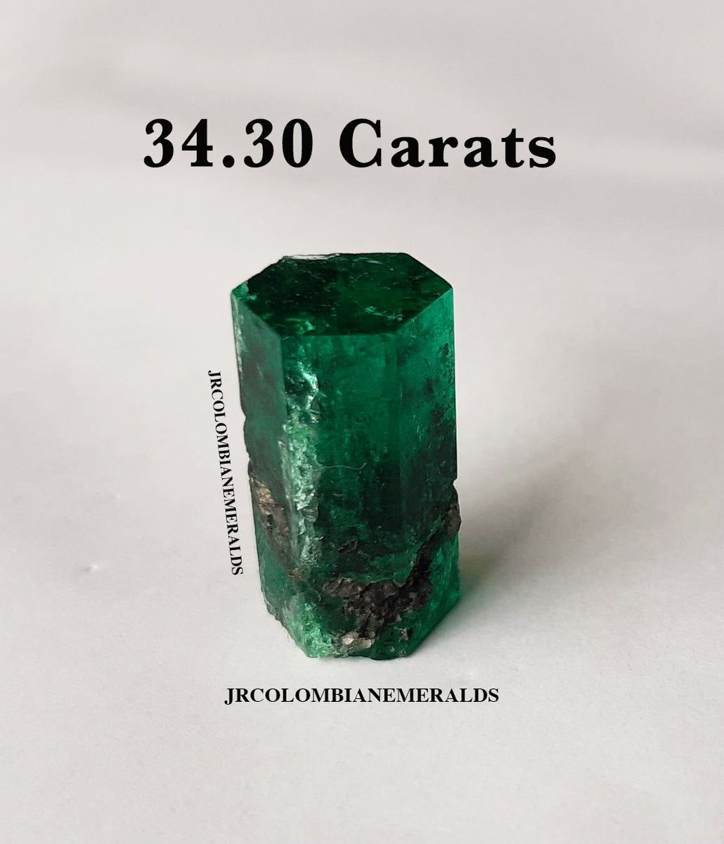 65-70 Ct Natural Colombian Green Emerald Rough Cube Loose Gemstone - Color Enhanced