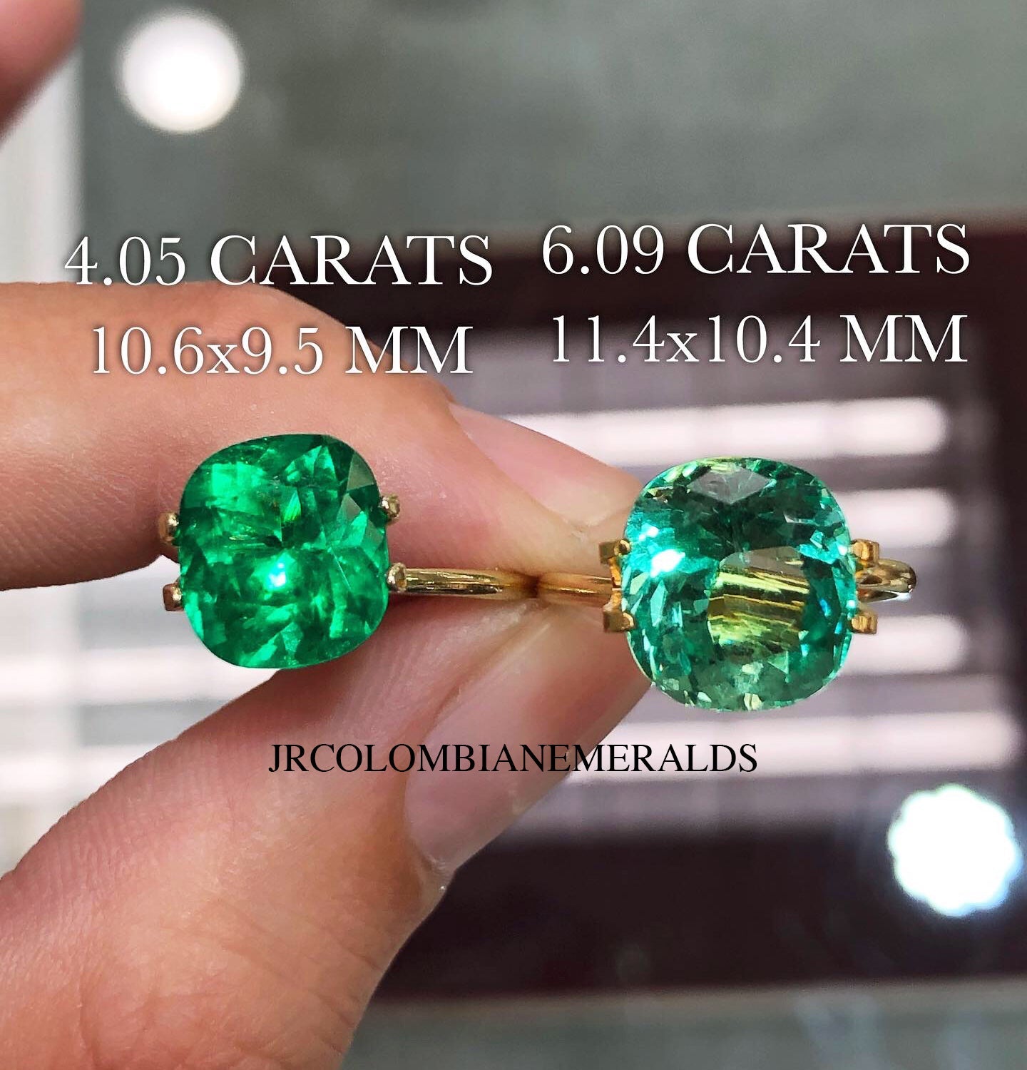 Loose unset Cushion facet natural emeralds for sale in all qualities