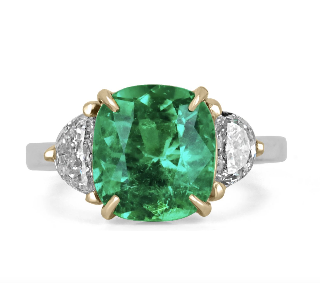 Contemporary and Vintage Emerald Engagement rings 