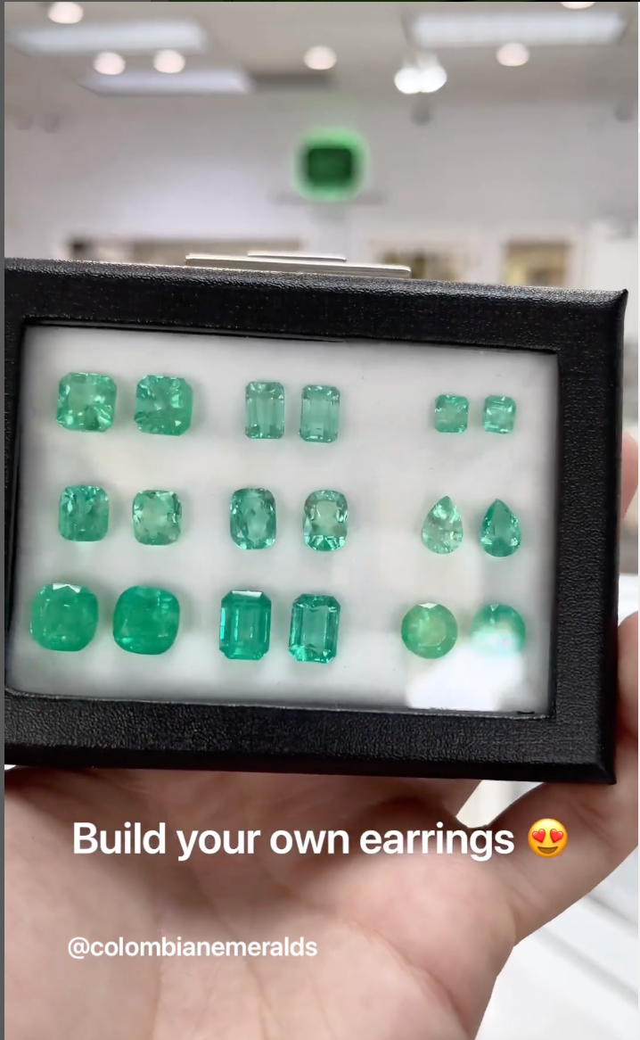 Loose Colombian Emerald Pair Matching Sets for jewelry making or collecting