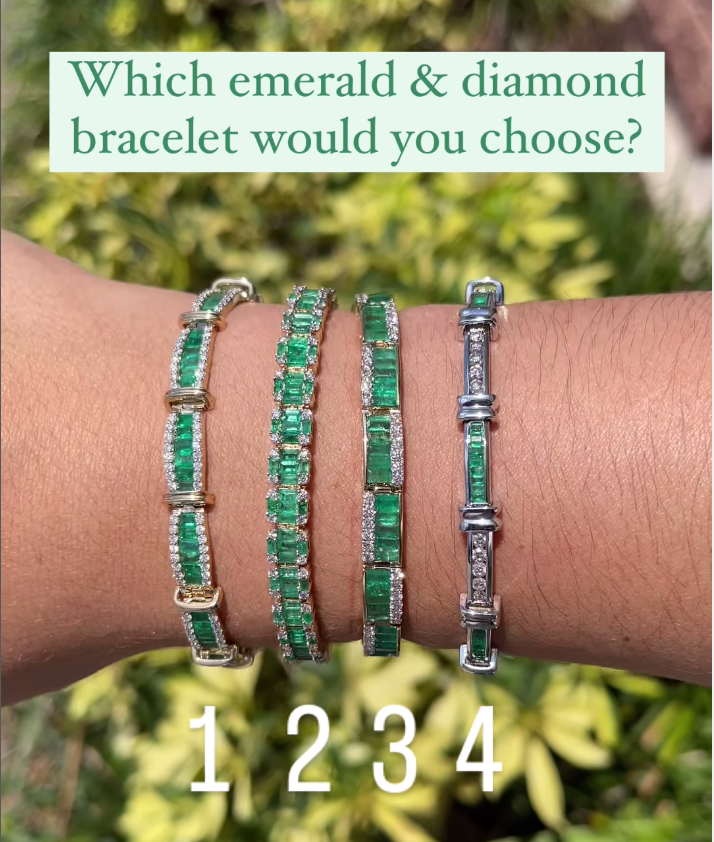 Emerald & Diamond Bracelets in all styles and prices