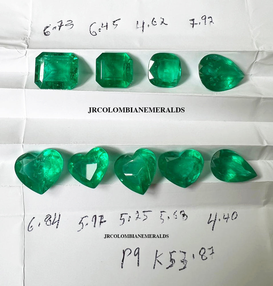 Heart Shape Cut Loose Natural emeralds wholesale pricing online sale