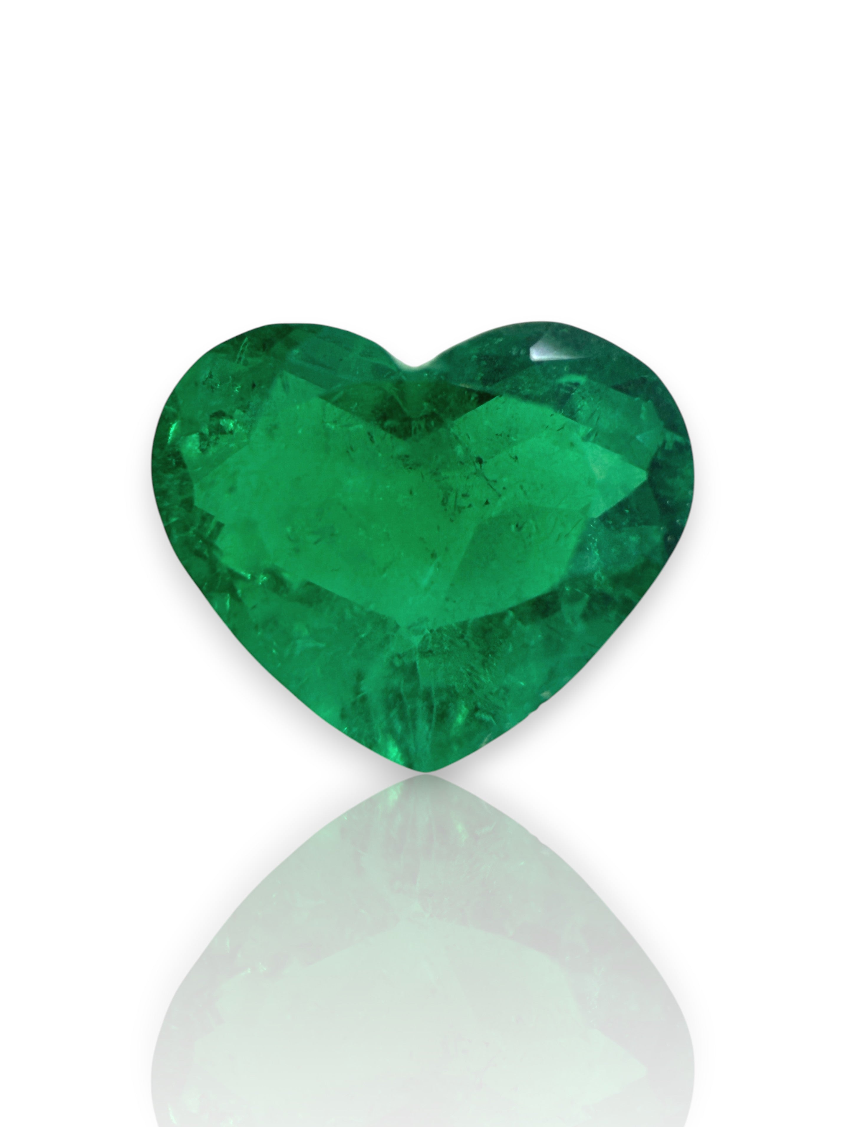 0.95 Carat 6x7 AAA+ Vivid Muzo Green Natural Loose Colombian Emerald-Heart Cut