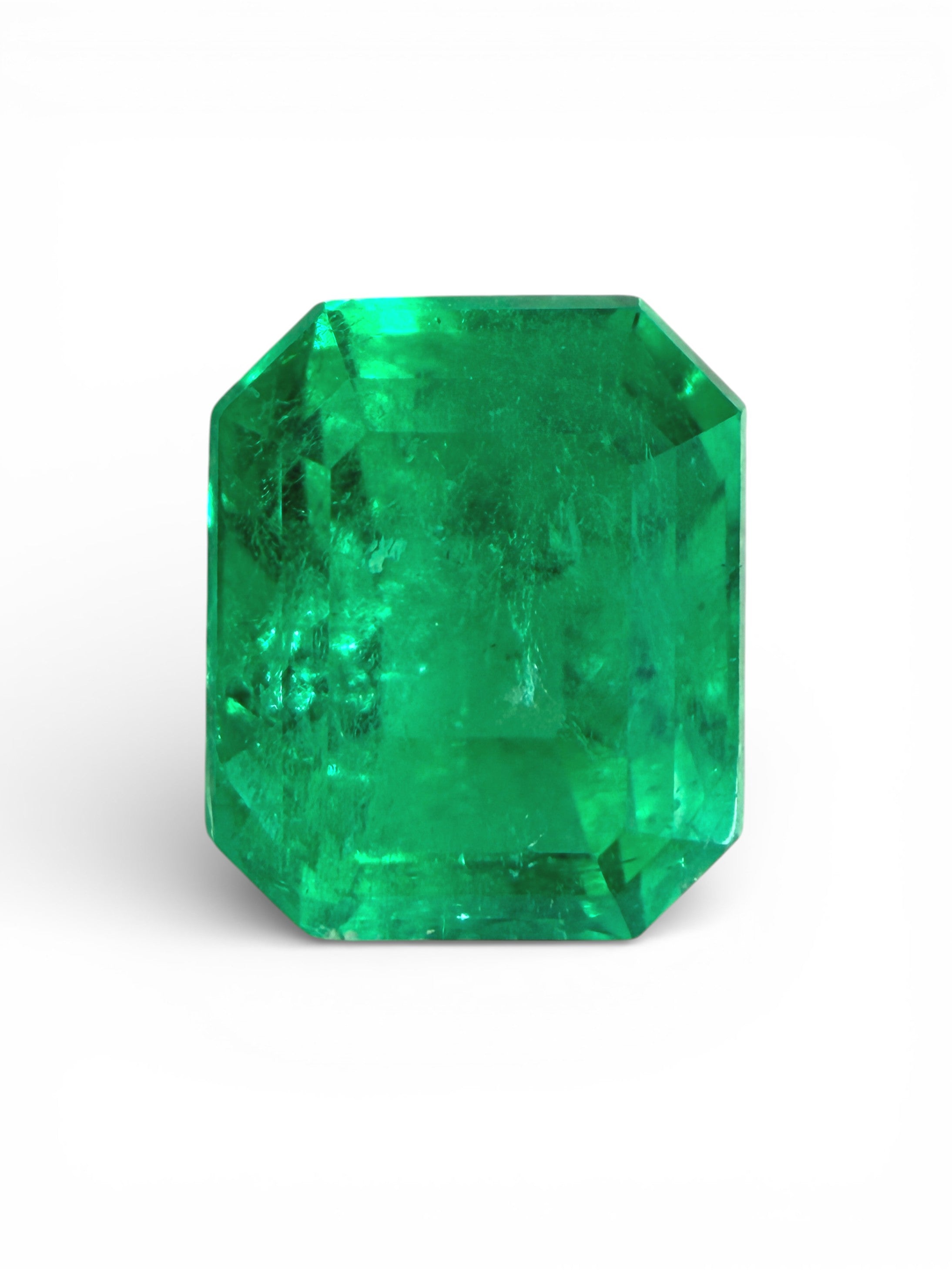 2.46 Carat Colombian Emerald Chunky Cut 8.5x7mm Muzo Green Loose Natural Gemstone
