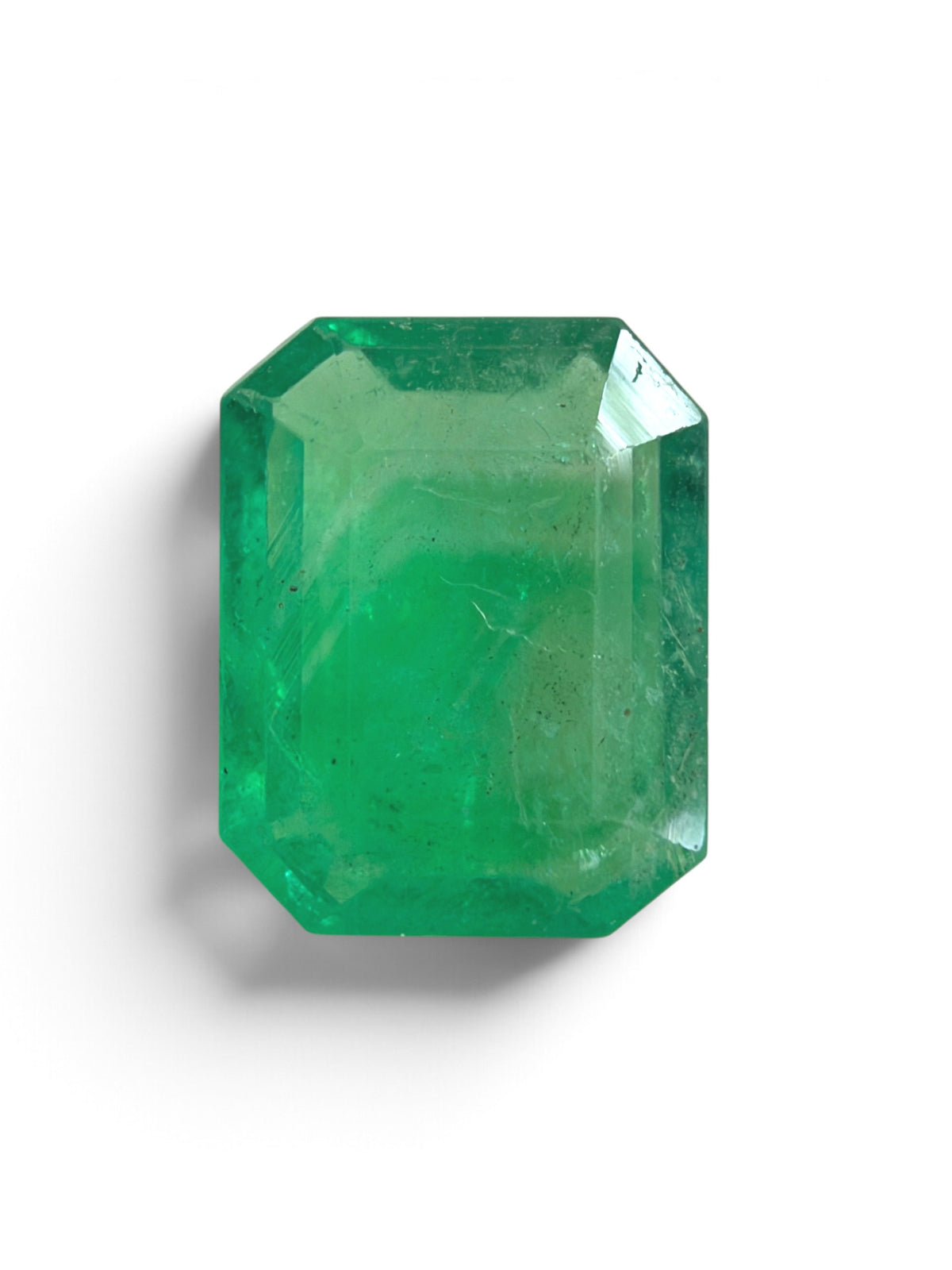 2.52 Carat 10x8 Rare Emerald With Concentric Hexagonal Growth Zoning