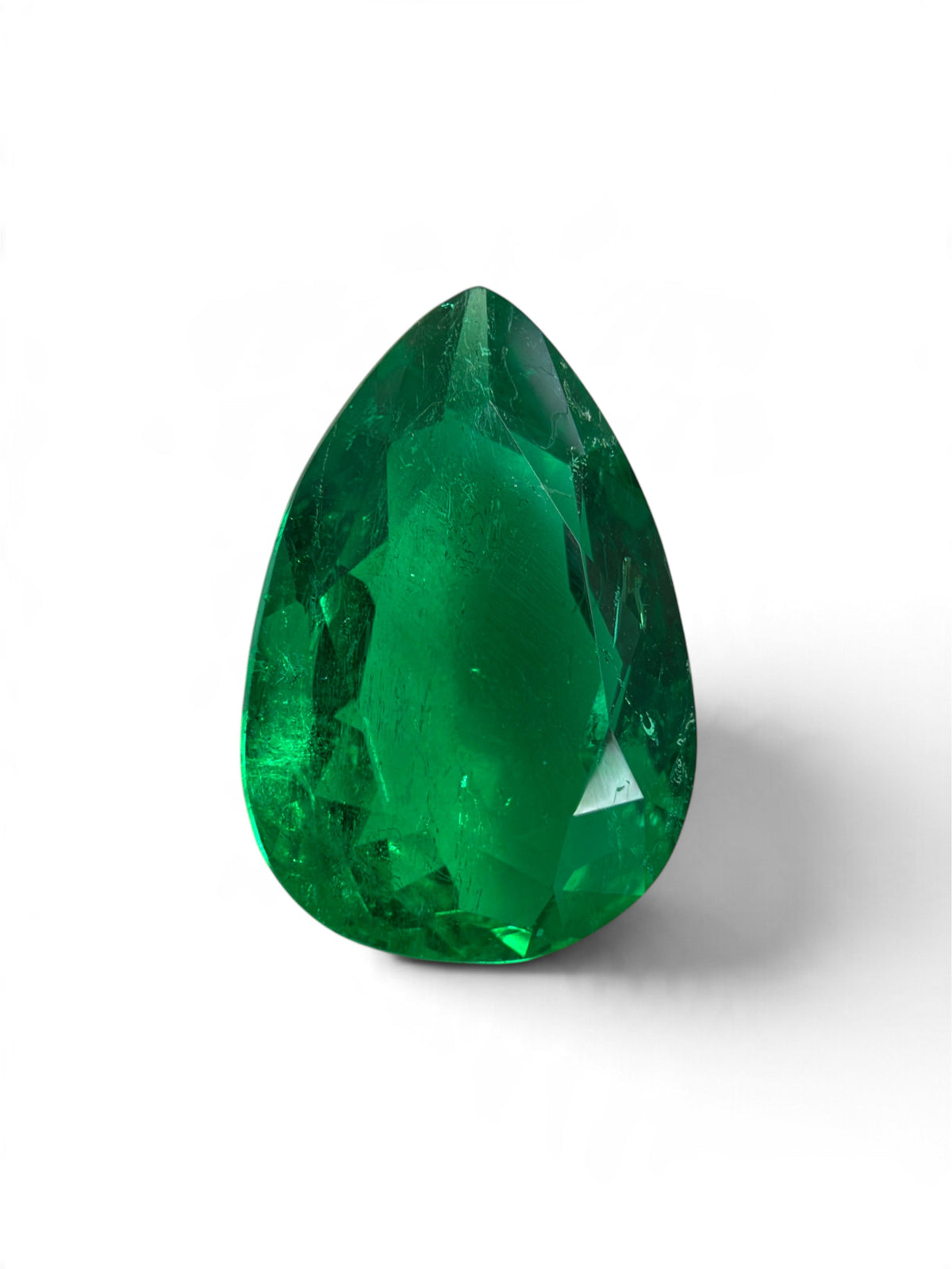 2.64 carat 12x8 Investment Grade Natural Loose Colombian Emerald-Pear Cut