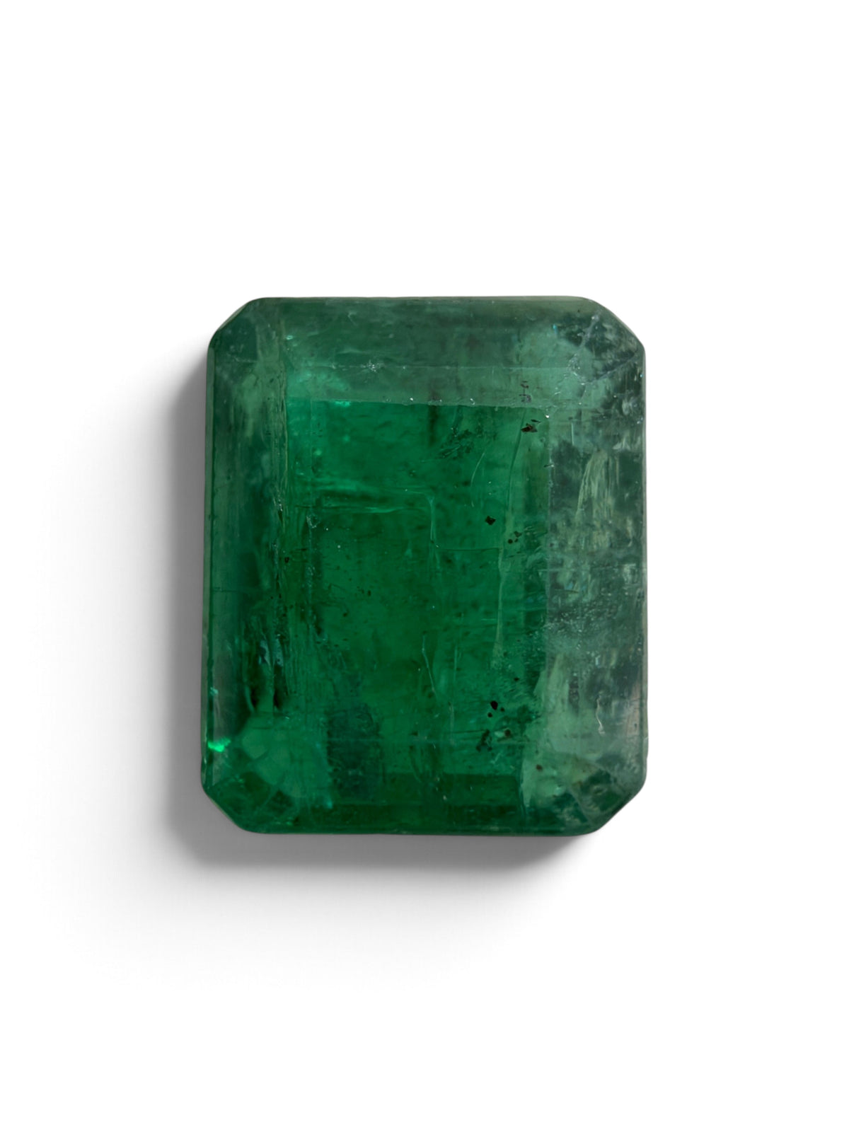 3.48 carat 9.6×8 Rare Dark Green Zambian Loose Real Emerald- Emerald Cut