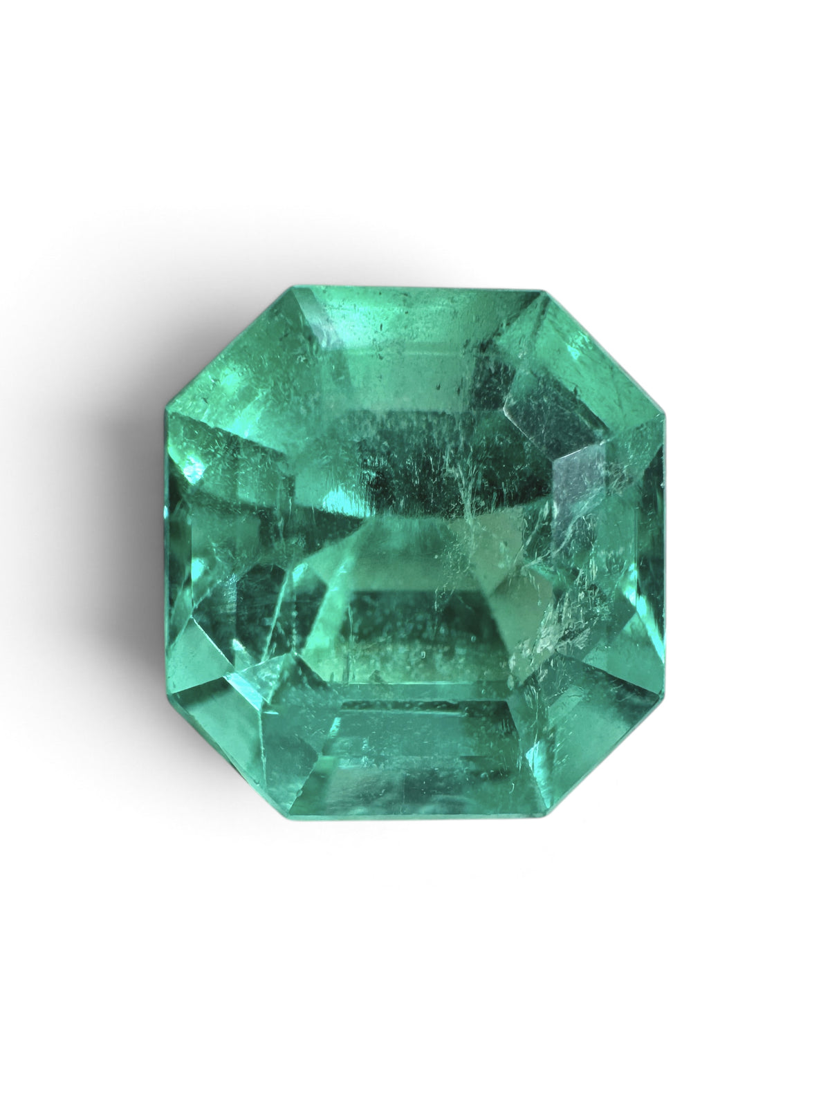3.72 Carat 9x9 Gemmy Natural Loose Colombian Emerald-Asscher Cut