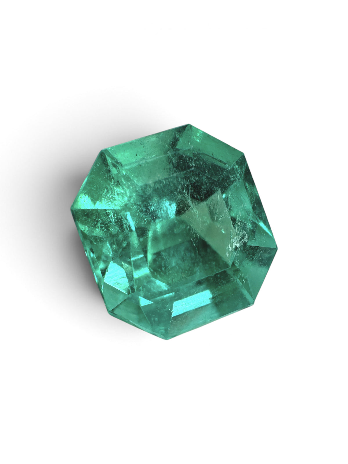 3.72 Carat 9x9 Gemmy Natural Loose Colombian Emerald-Asscher Cut