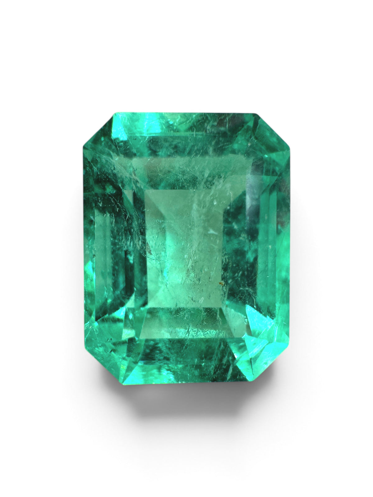 4.66 Carat 11x9 Gemmy Green Natural Loose Colombian Emerald-Emerald Cut