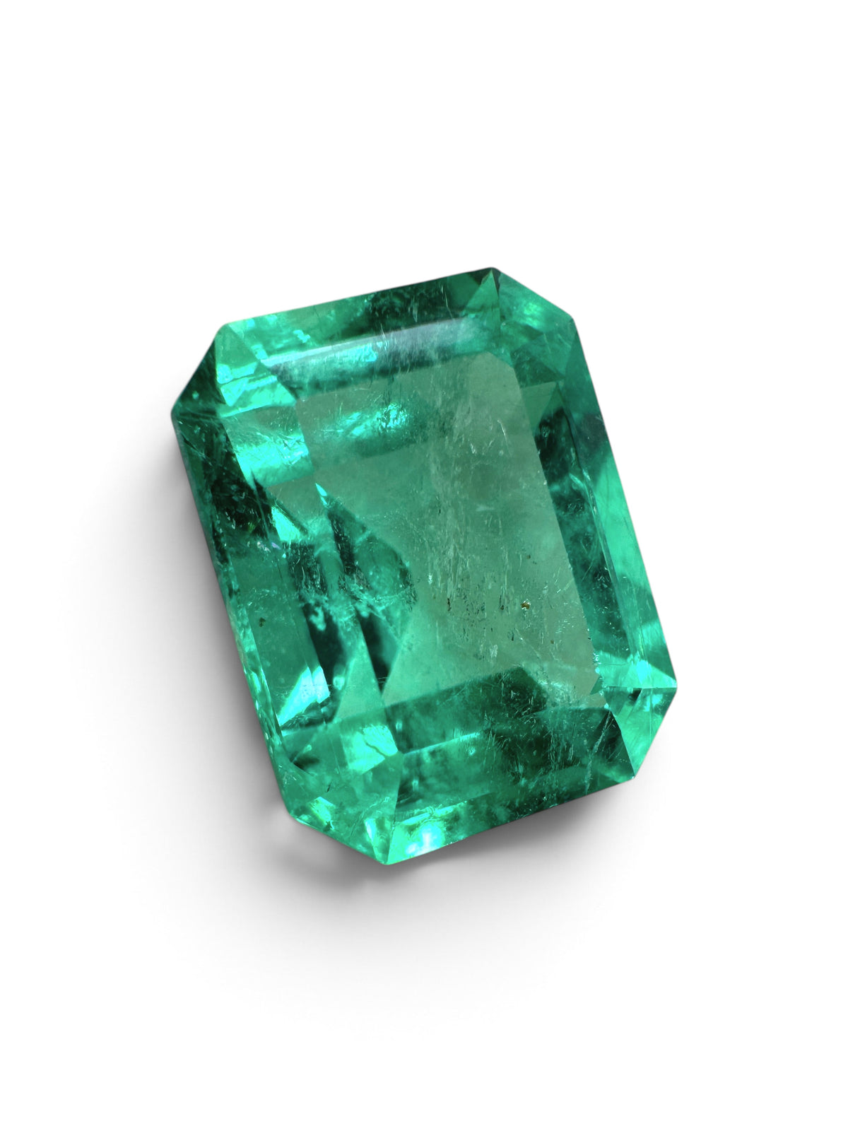 4.66 Carat 11x9 Gemmy Green Natural Loose Colombian Emerald-Emerald Cut