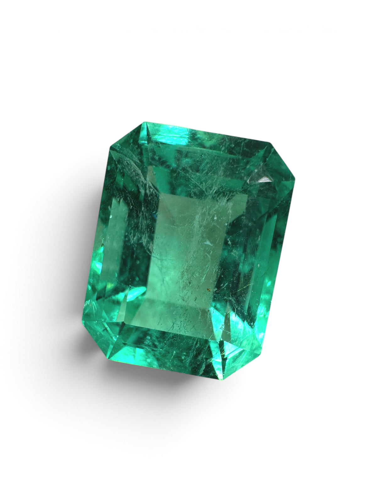 4.66 Carat 11x9 Gemmy Green Natural Loose Colombian Emerald-Emerald Cut
