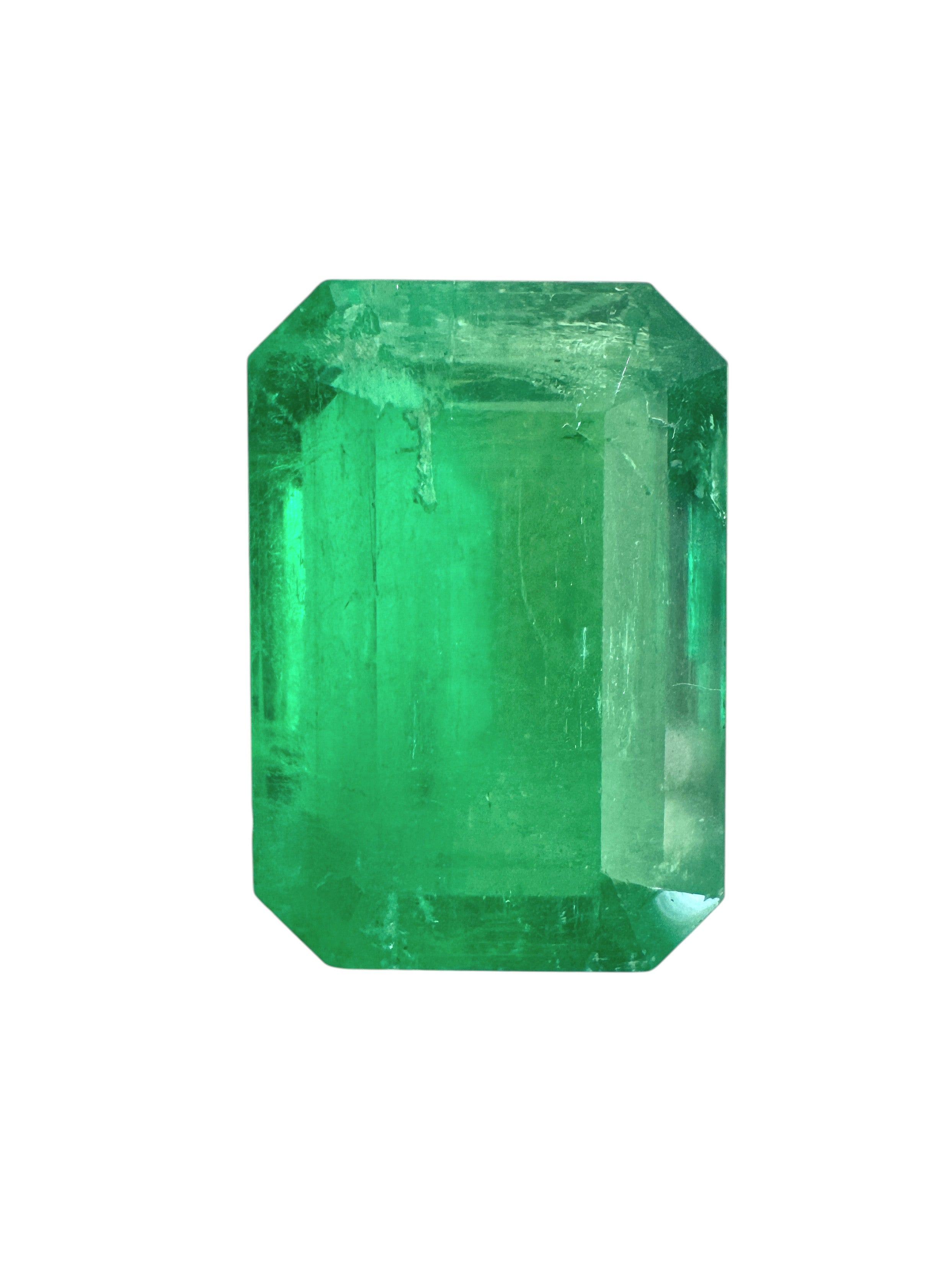 4.68 carat 12x8 mm oval-cut Colombian emerald loose gemstone by JR Colombian Emeralds, vibrant green natural chromite emerald.