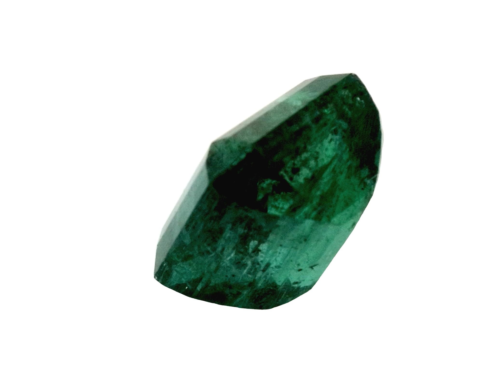 14.76 Carat 14x14 Dark Green Natural Loose Zambian- Asscher Cut - JR Colombian Emeralds