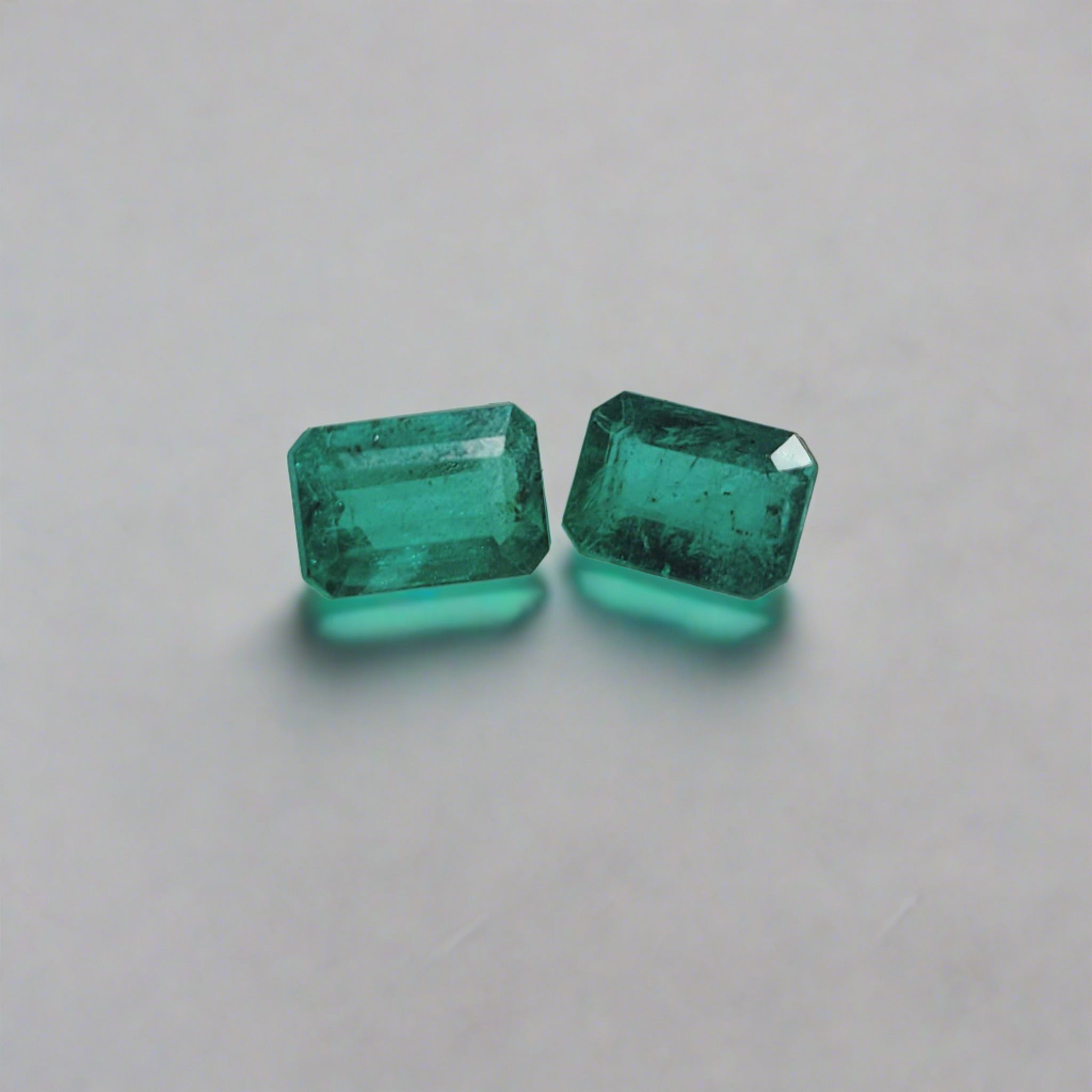 1.99 Carat 8x6 Light Green Natural Loose Colombian Emerald-Emerald Cut - JR Colombian Emeralds