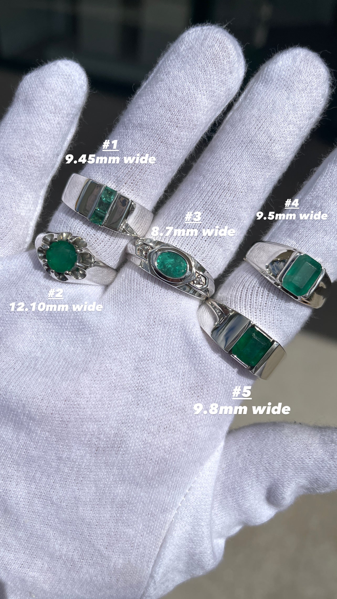 Natural Emerald Mens Ring In Sterling Silver