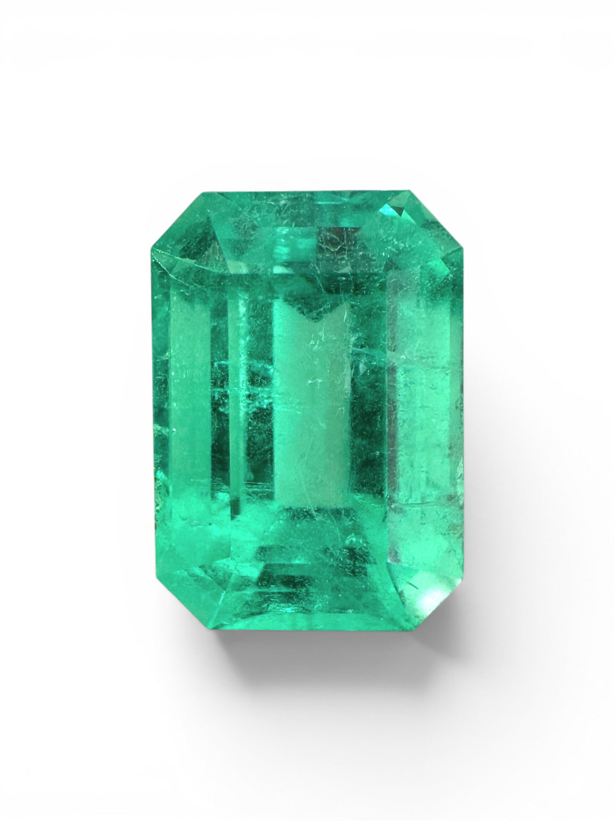 5.46 Carat 11.5x8 Medium Green Natural Colombian Emerald-Emerald Cut Gemstone