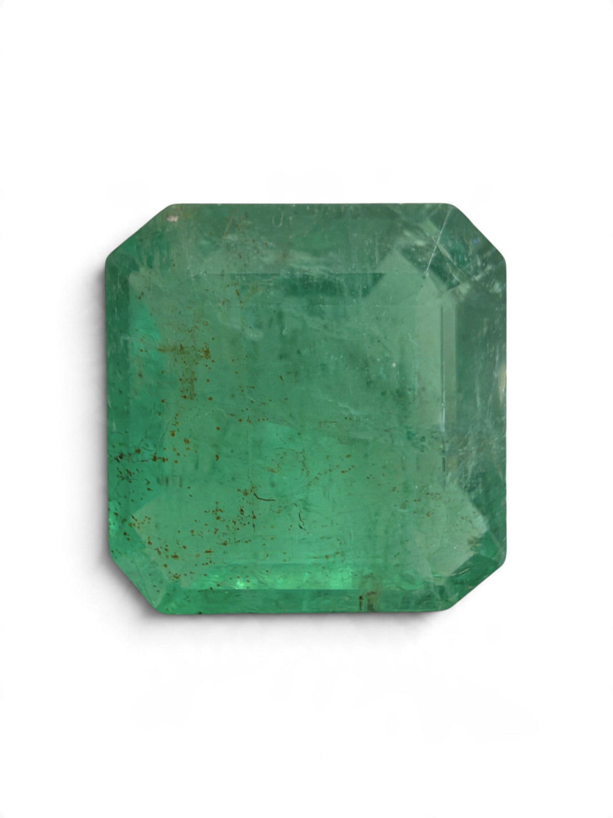 7.14 Carat 12×11.6 Zambian Bluish-Green Large Natural Loose Emerald- Asscher Cut