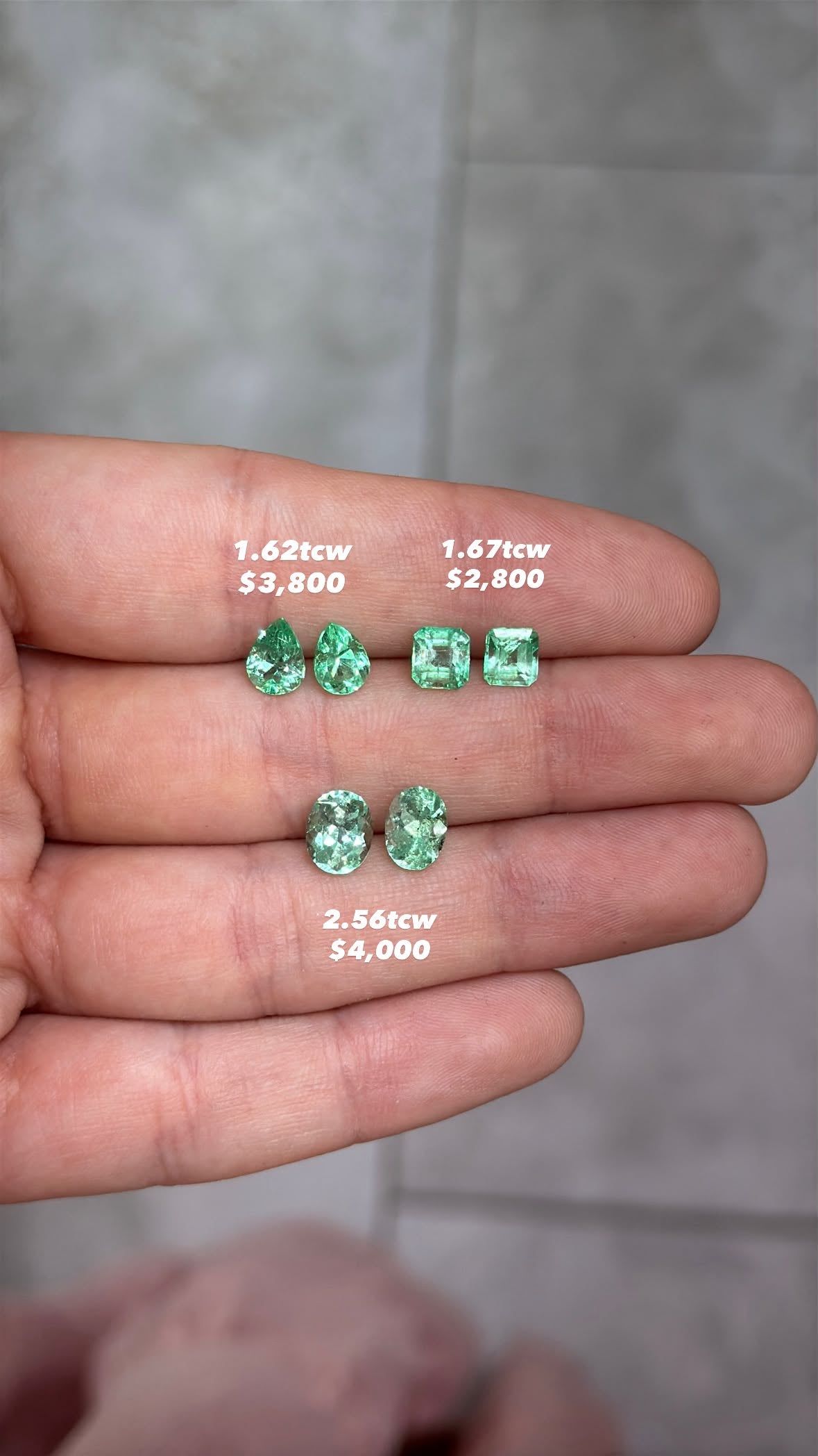 1.67tcw Asscher Cut Colombian Emerald Bezel Studs