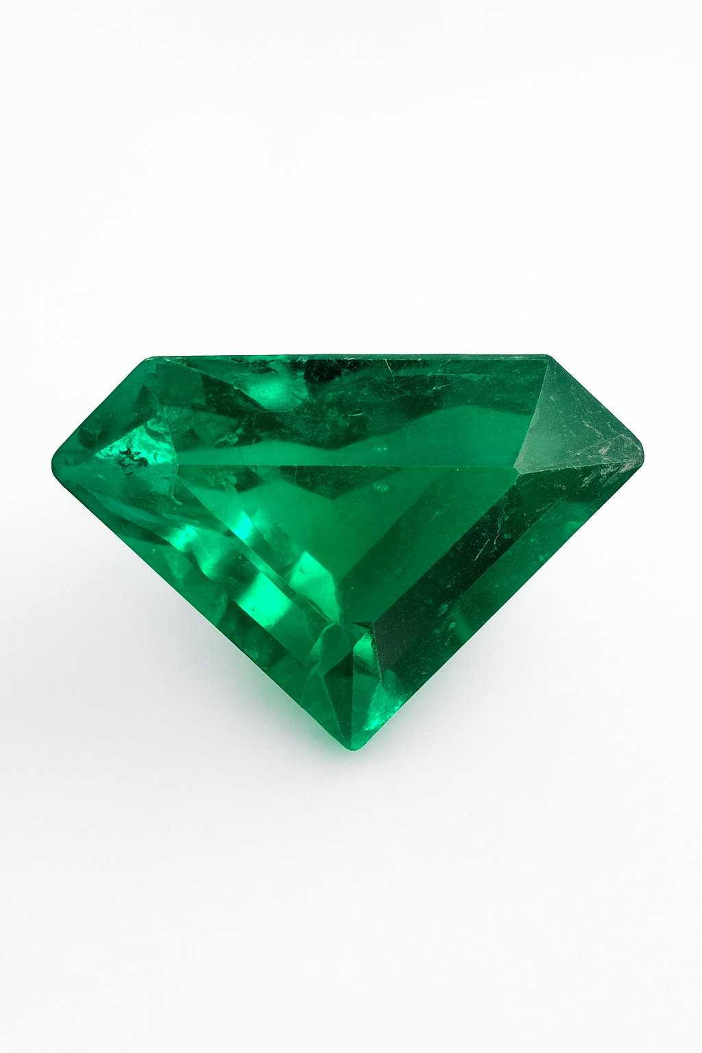 0.51 Carat Rare Vivid Green Superman Cut Colombian Emerald Loose Emerald