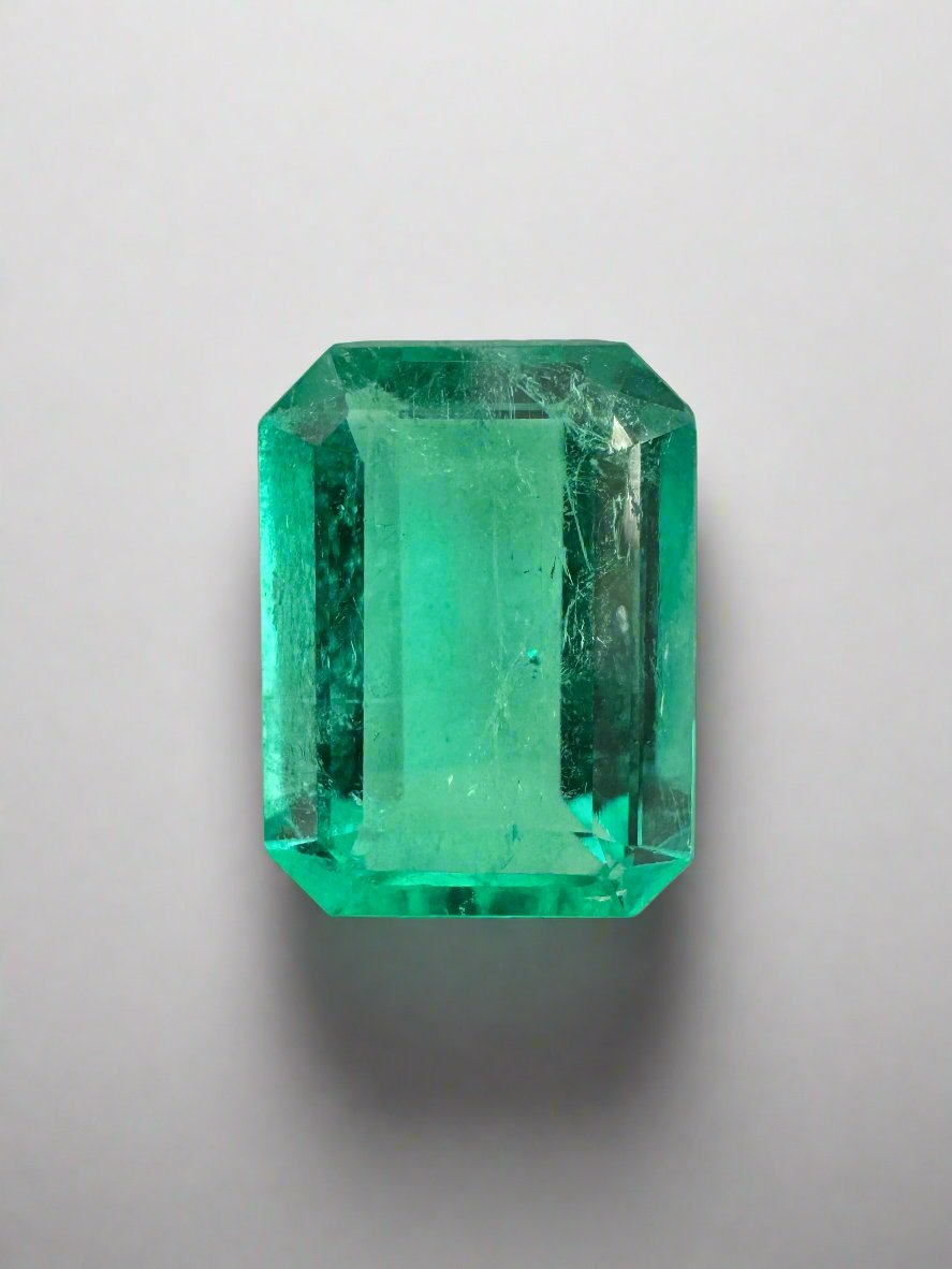 2.83 Carat 11x8 Spready Crystal Clear Green Natural Loose Colombian Emerald-Emerald Cut - JR Colombian Emeralds