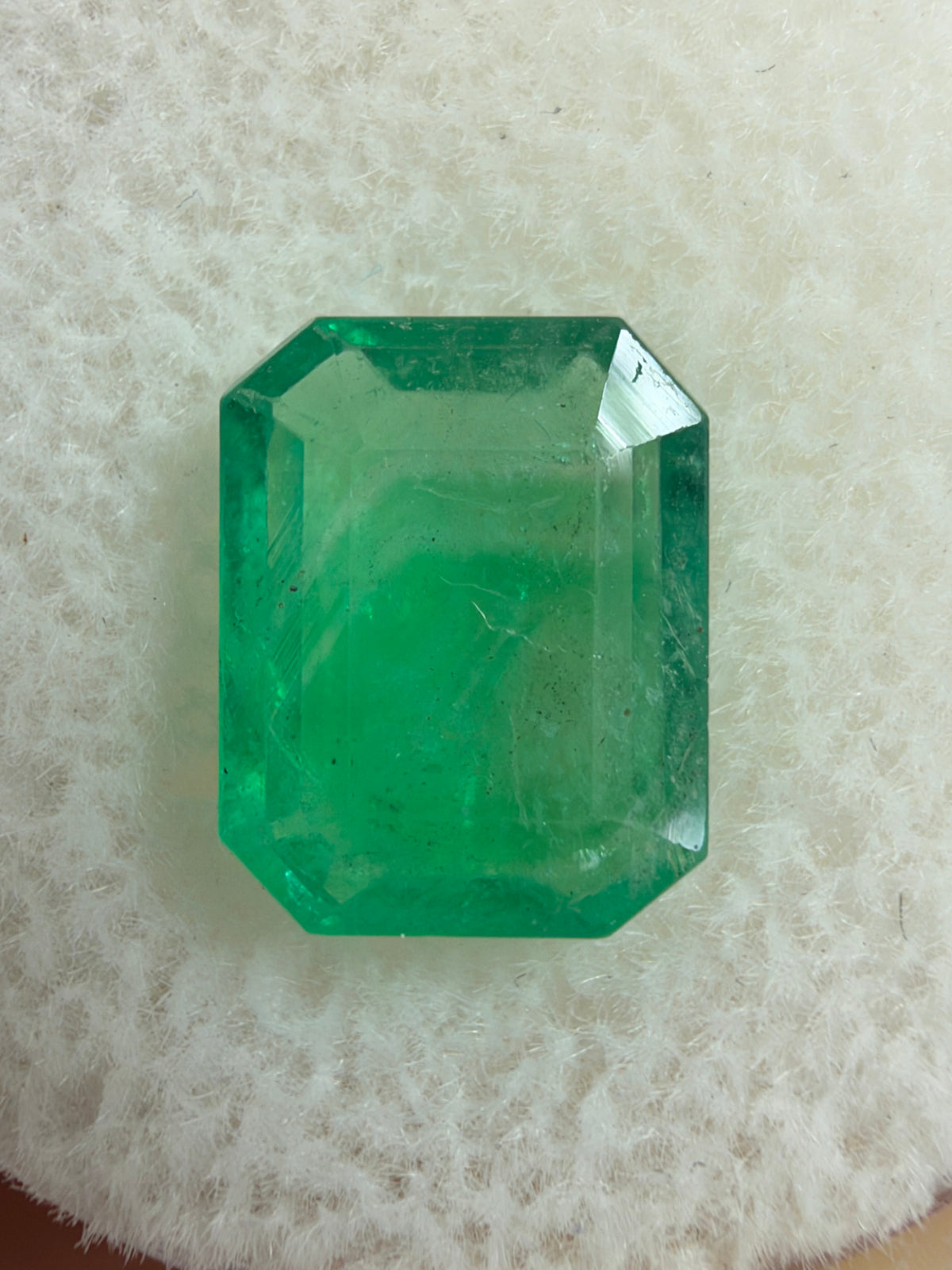 2.52 Carat 10x8 Rare Emerald With Concentric Hexagonal Growth Zoning