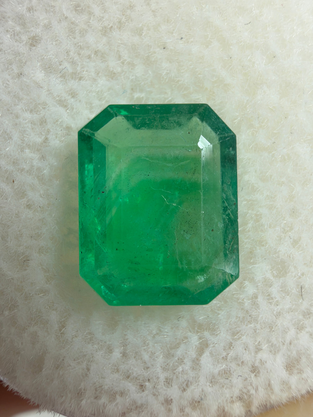 2.52 Carat 10x8 Rare Emerald With Concentric Hexagonal Growth Zoning