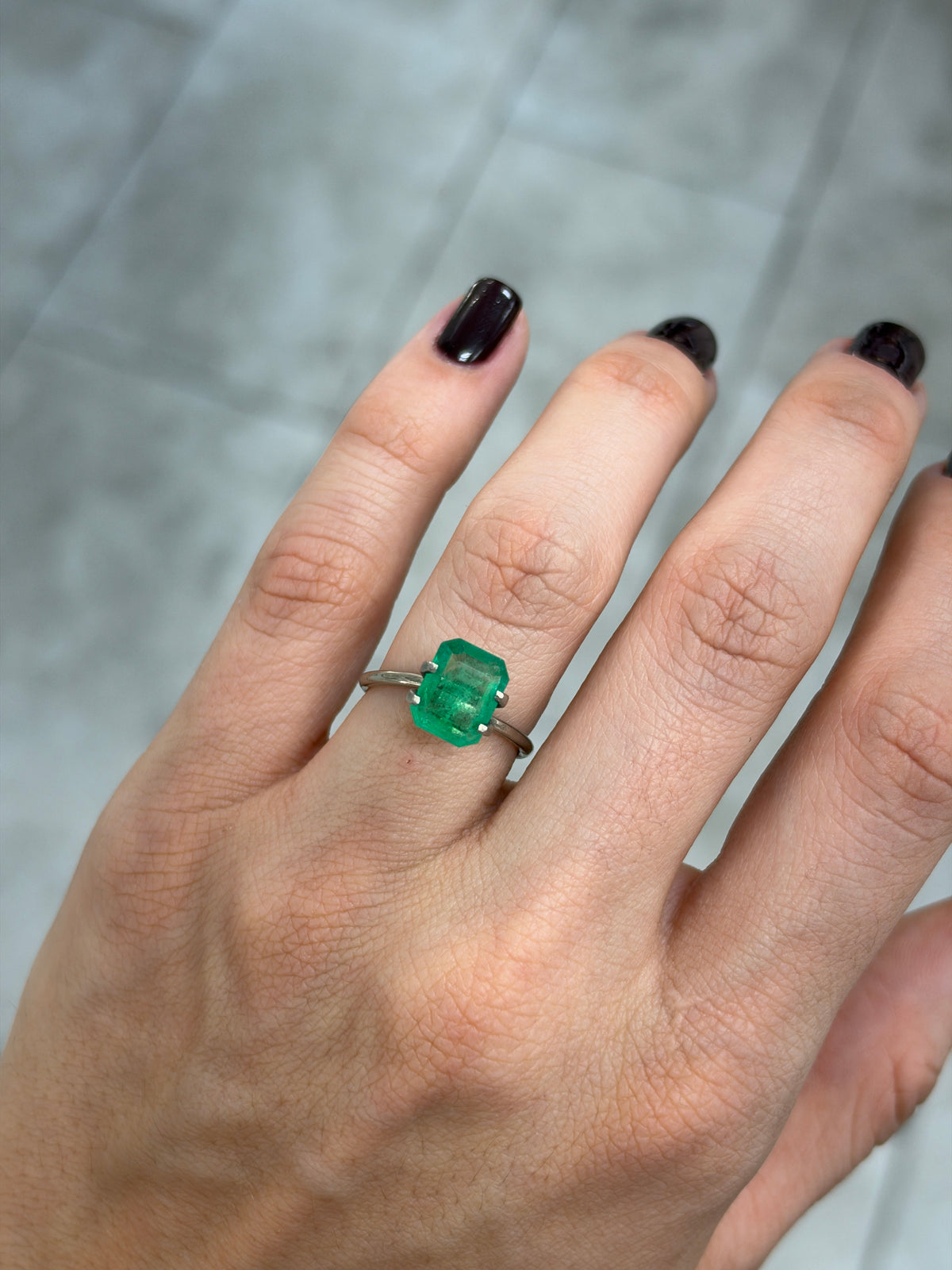 2.52 Carat 10x8 Rare Emerald With Concentric Hexagonal Growth Zoning
