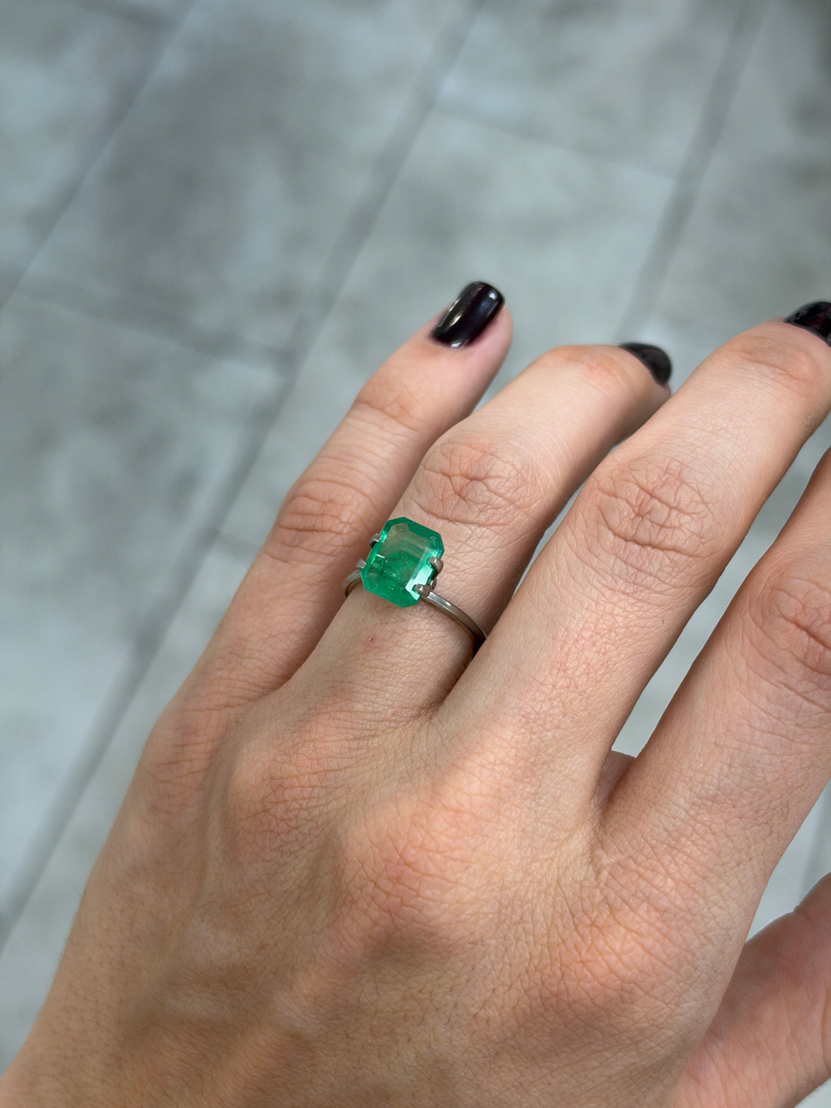 2.52 Carat 10x8 Rare Emerald With Concentric Hexagonal Growth Zoning