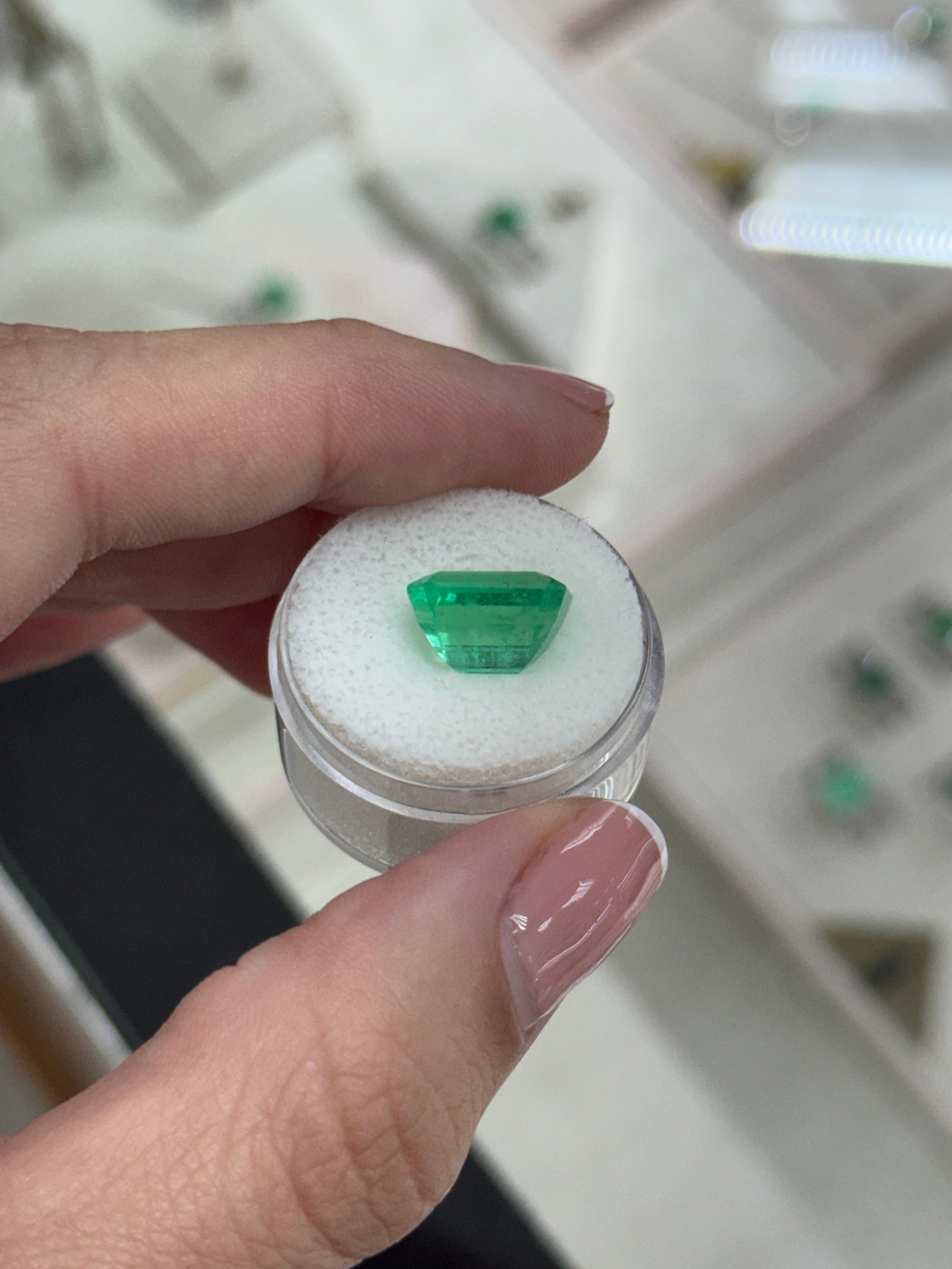 5.46 Carat 11.5x8 Medium Green Natural Colombian Emerald-Emerald Cut Gemstone