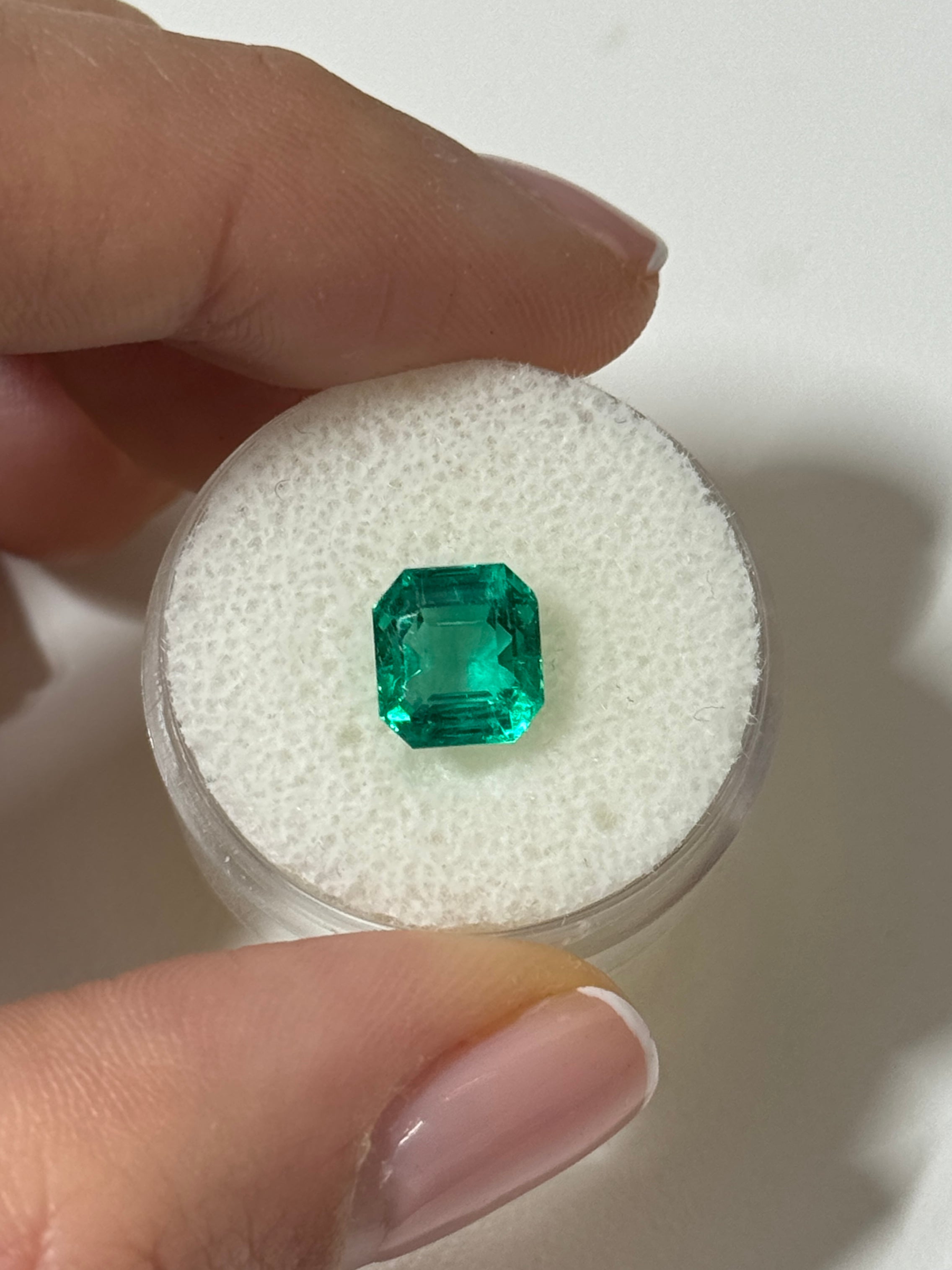 2.31 Carat RARE NO OIL Colombian Emerald- Asscher Cut