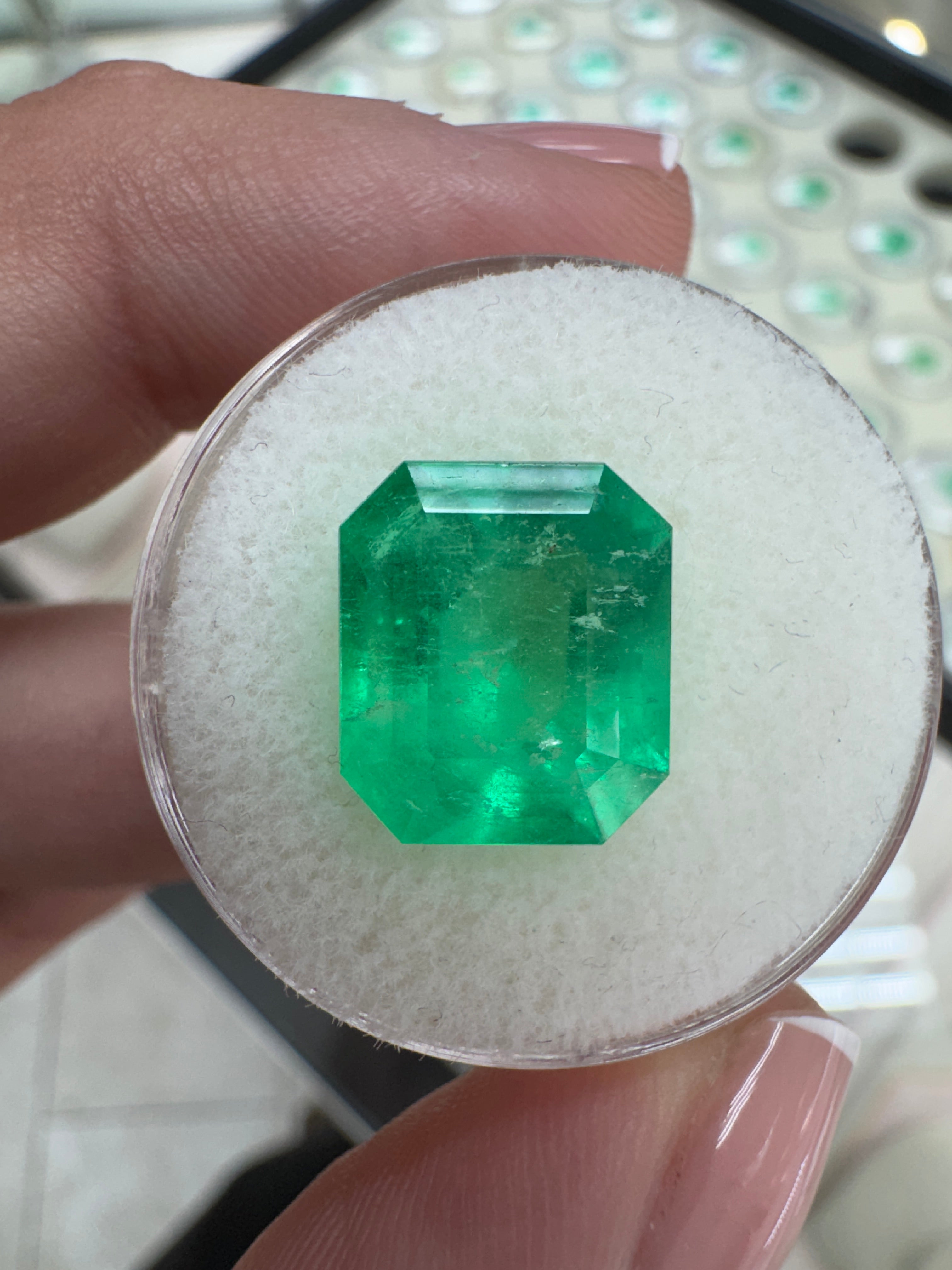 6.53 Carat 12x10.5 Natural Colombian Emerald-Classic Emerald Cut