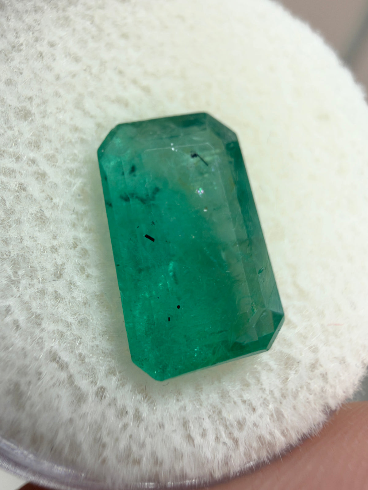 3.61 carat 12×8 Rectangle Meadow Bluish-Green Real Natural Loose Emerald