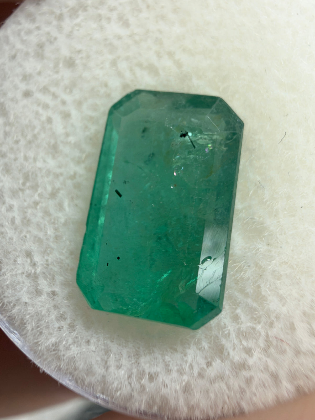 3.61 carat 12×8 Rectangle Meadow Bluish-Green Real Natural Loose Emerald