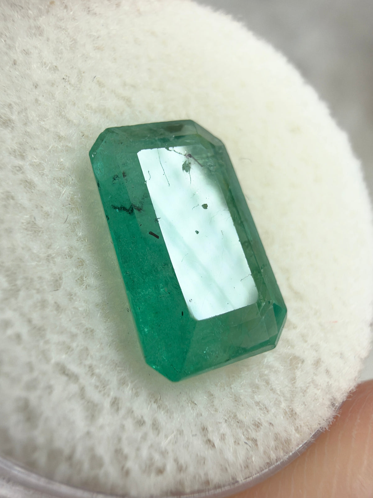 3.61 carat 12×8 Rectangle Meadow Bluish-Green Real Natural Loose Emerald