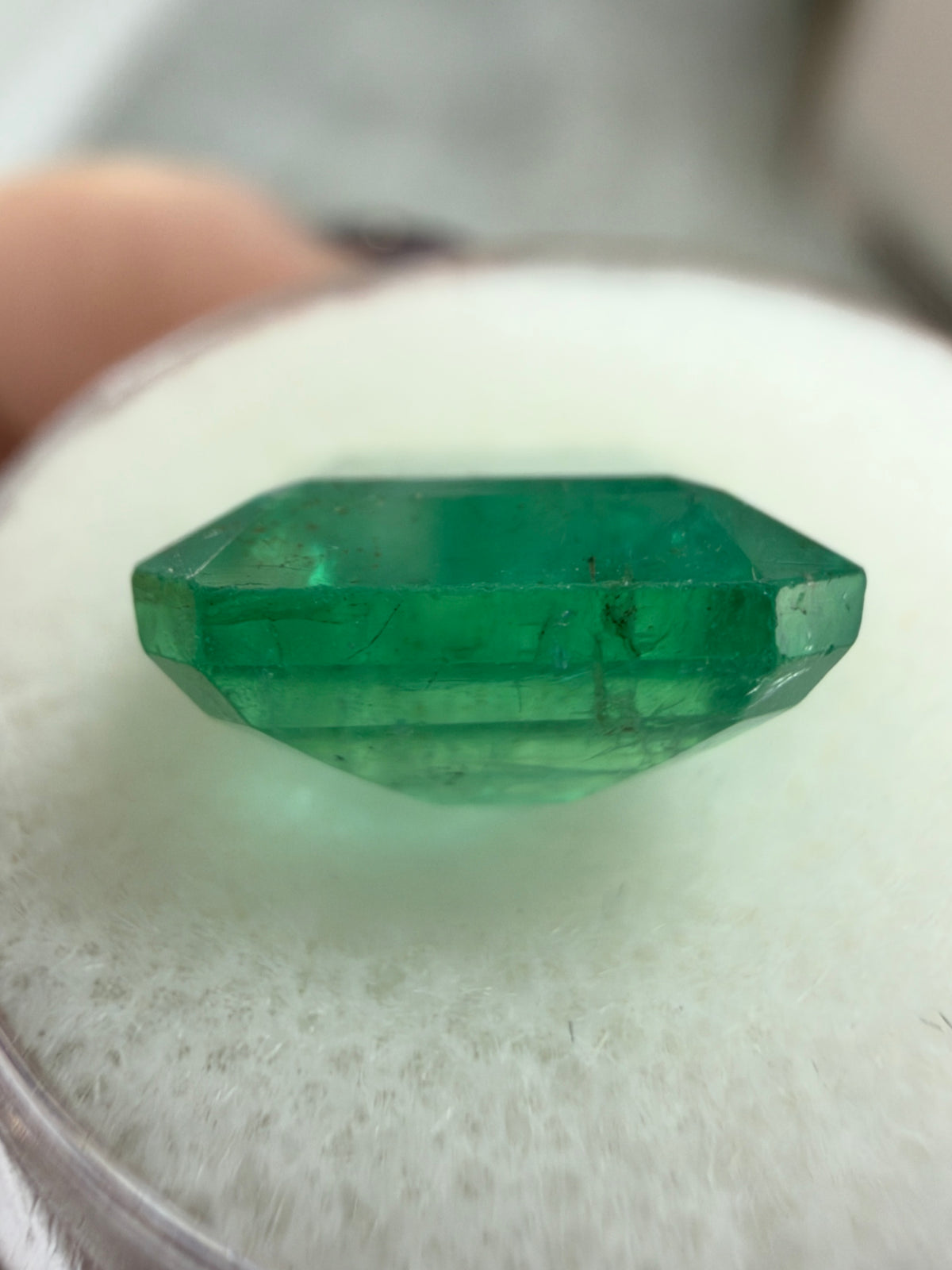 7.14 Carat 12×11.6 Zambian Bluish-Green Large Natural Loose Emerald- Asscher Cut