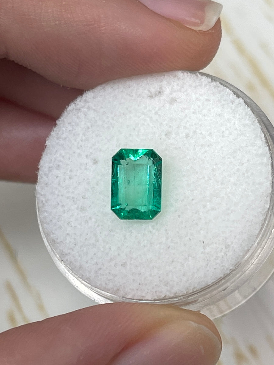 1.55 Carat VS Green Natural Loose Colombian Emerald- Emerald Cut