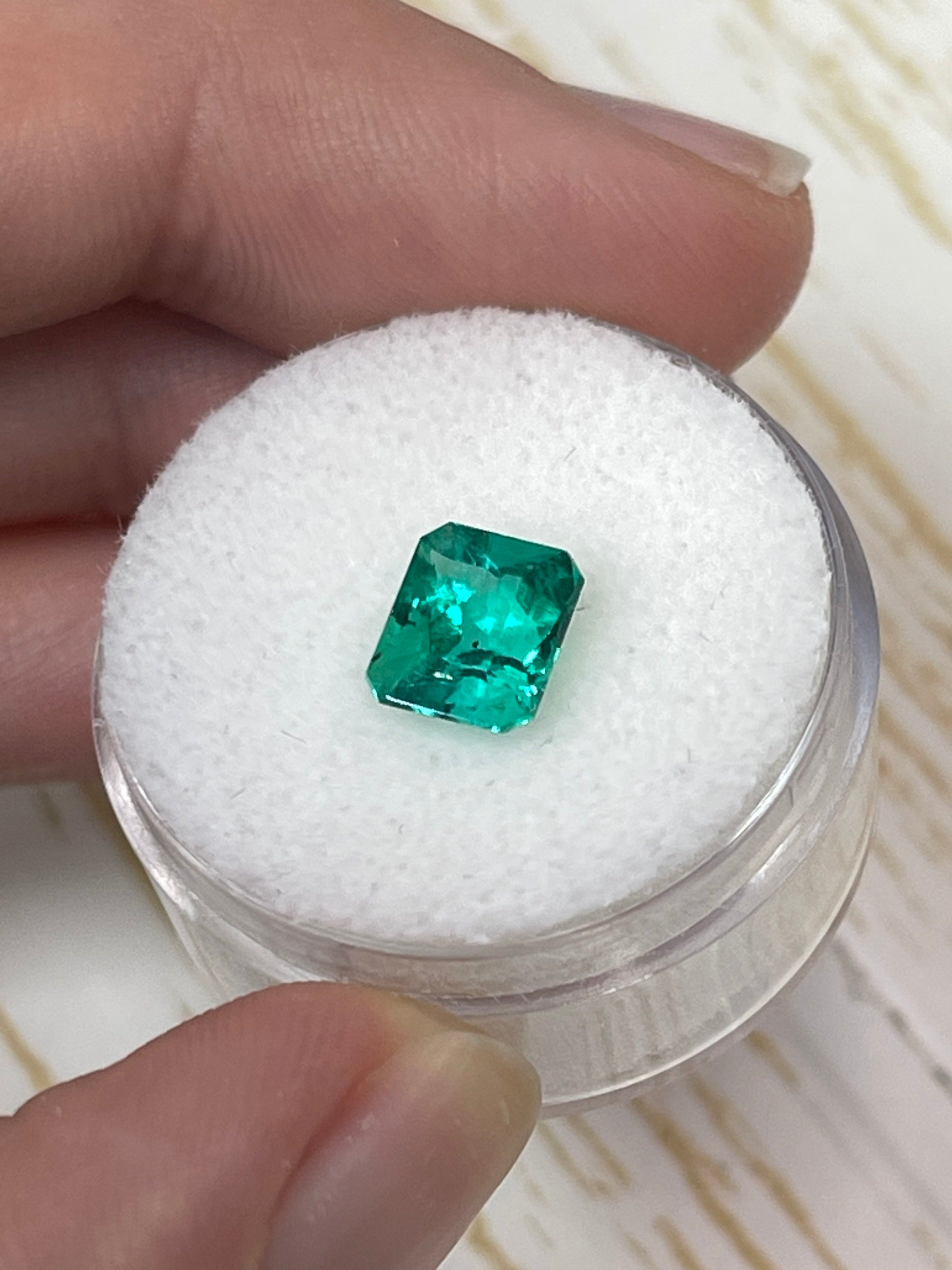 1.66 Carat RARE Certified Butterly Effect/Drop of Oil Muzo Green Natural Loose Colombian Emerald - JR Colombian Emeralds