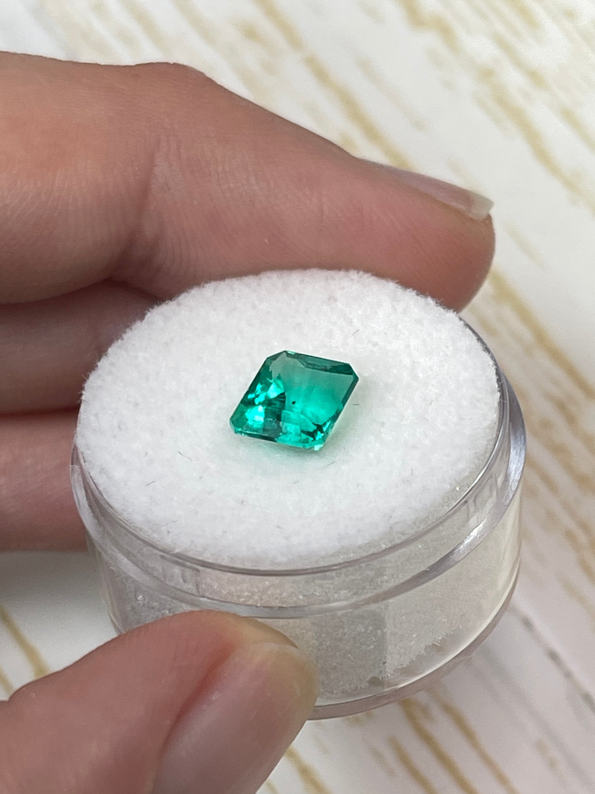 1.66 Carat RARE Certified Butterly Effect/Drop of Oil Muzo Green Natural Loose Colombian Emerald - JR Colombian Emeralds