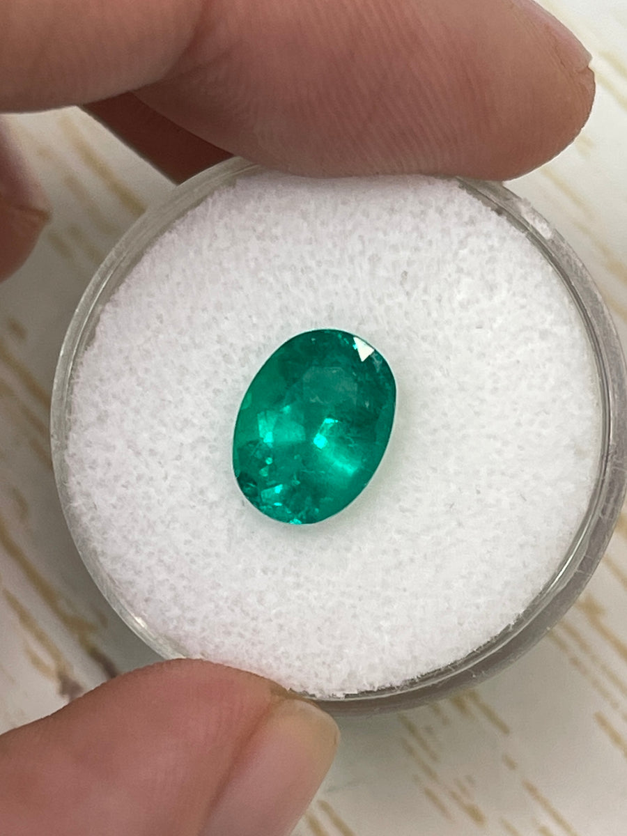 Natural Loose Colombian Emerald - 2.24 Carat Oval Cut
