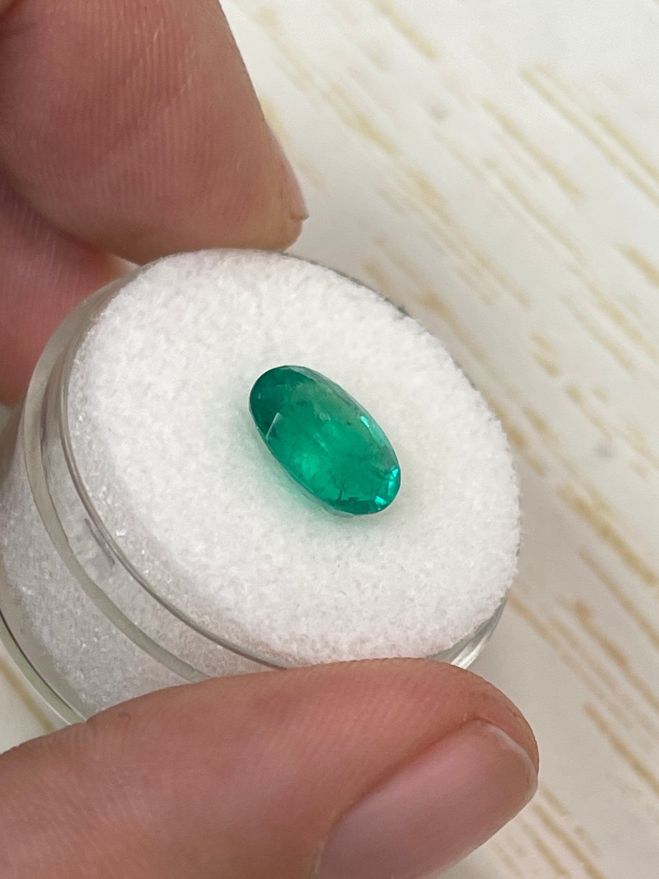 2.24 Carat Oval Cut Colombian Emerald - Vivid Muzo Green