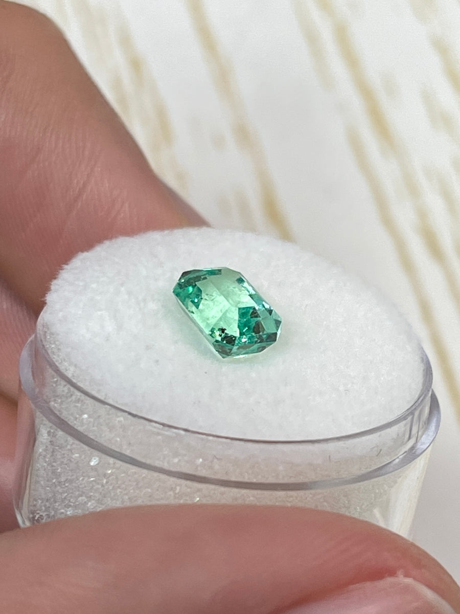1.78 Carat VS Ultra Lustrous Green Natural Loose Colombian Emerald- Emerald Cut