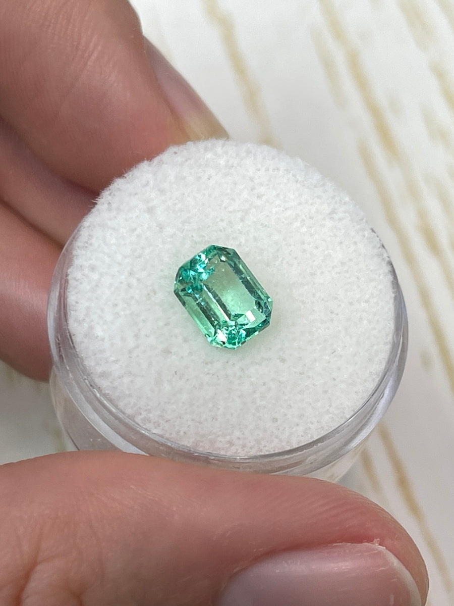 1.78 Carat VS Ultra Lustrous Green Natural Loose Colombian Emerald- Emerald Cut