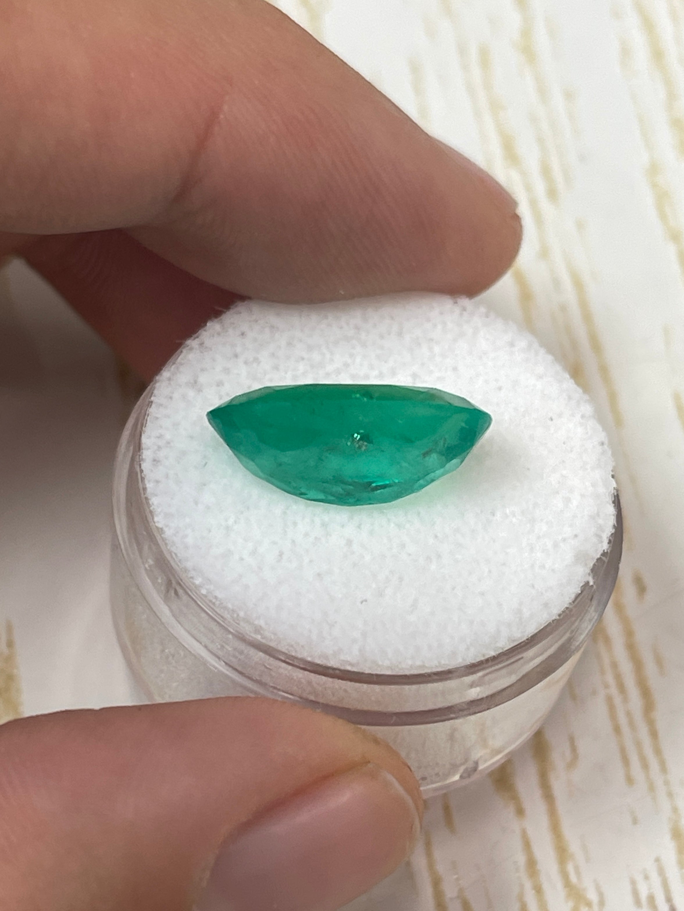 Oval Shaped 7.00 Carat Colombian Emerald - Vibrant Yellowish Green