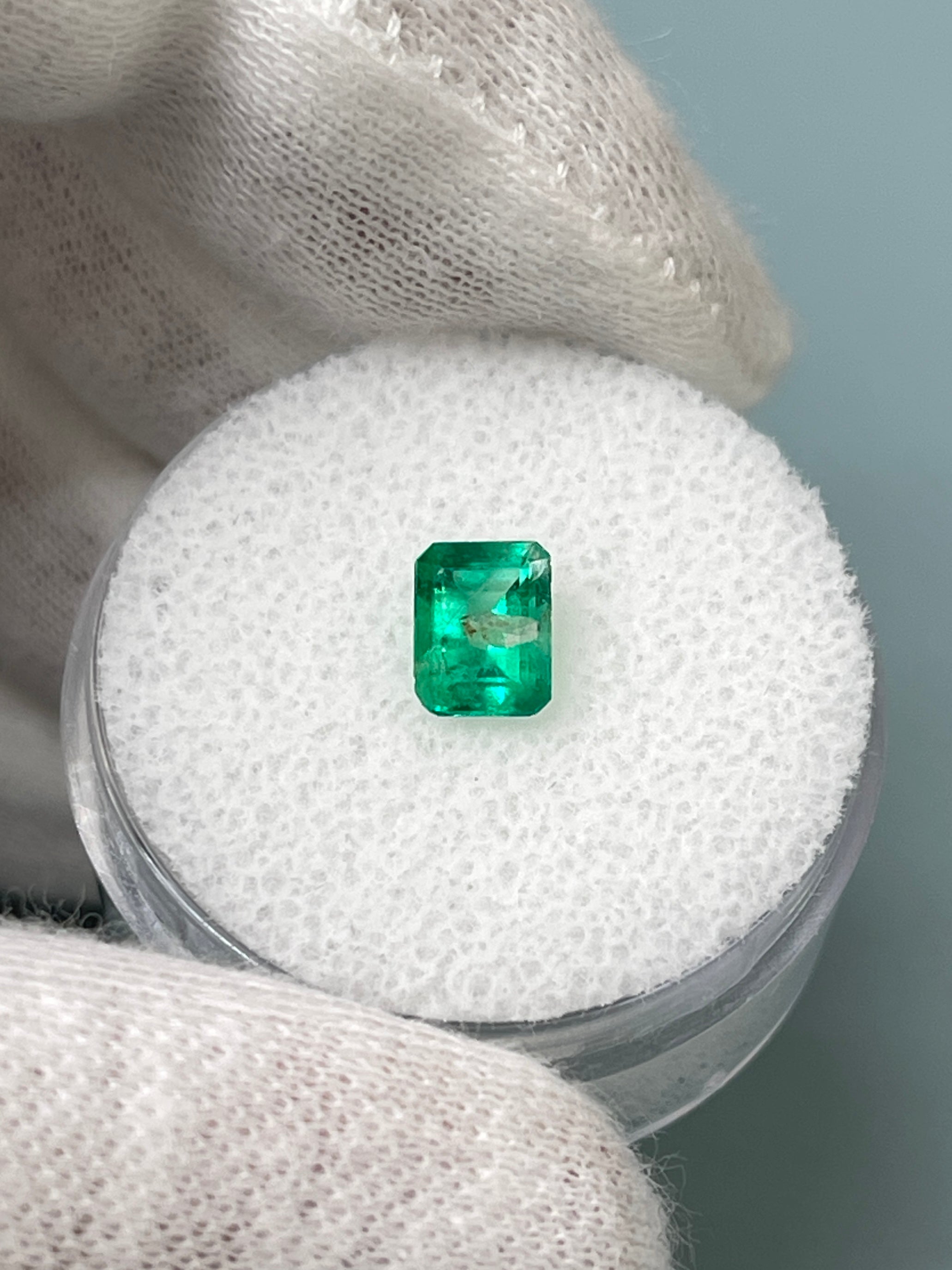 0.66 Carat 6.5x5 Perfectly Imperfect Loose Colombian Emerald-Emerald Cut