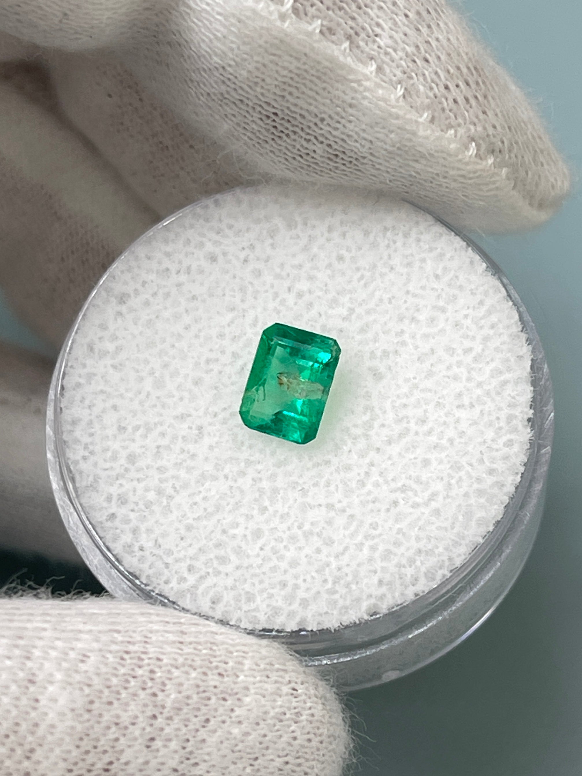 0.66 Carat 6.5x5 Perfectly Imperfect Loose Colombian Emerald-Emerald Cut