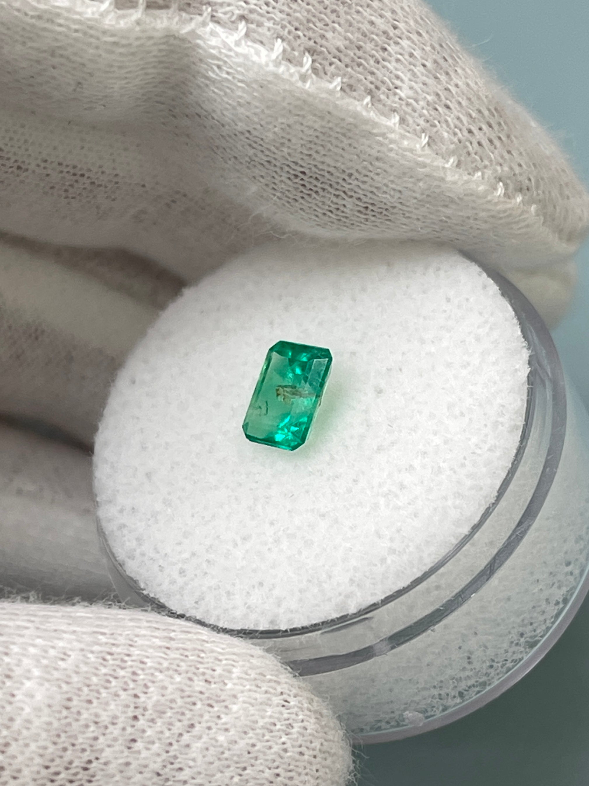 0.66 Carat 6.5x5 Perfectly Imperfect Loose Colombian Emerald-Emerald Cut