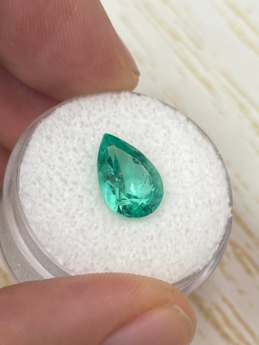 12x8 Gemmy Colombian Emerald: Genuine Loose Pear Cut