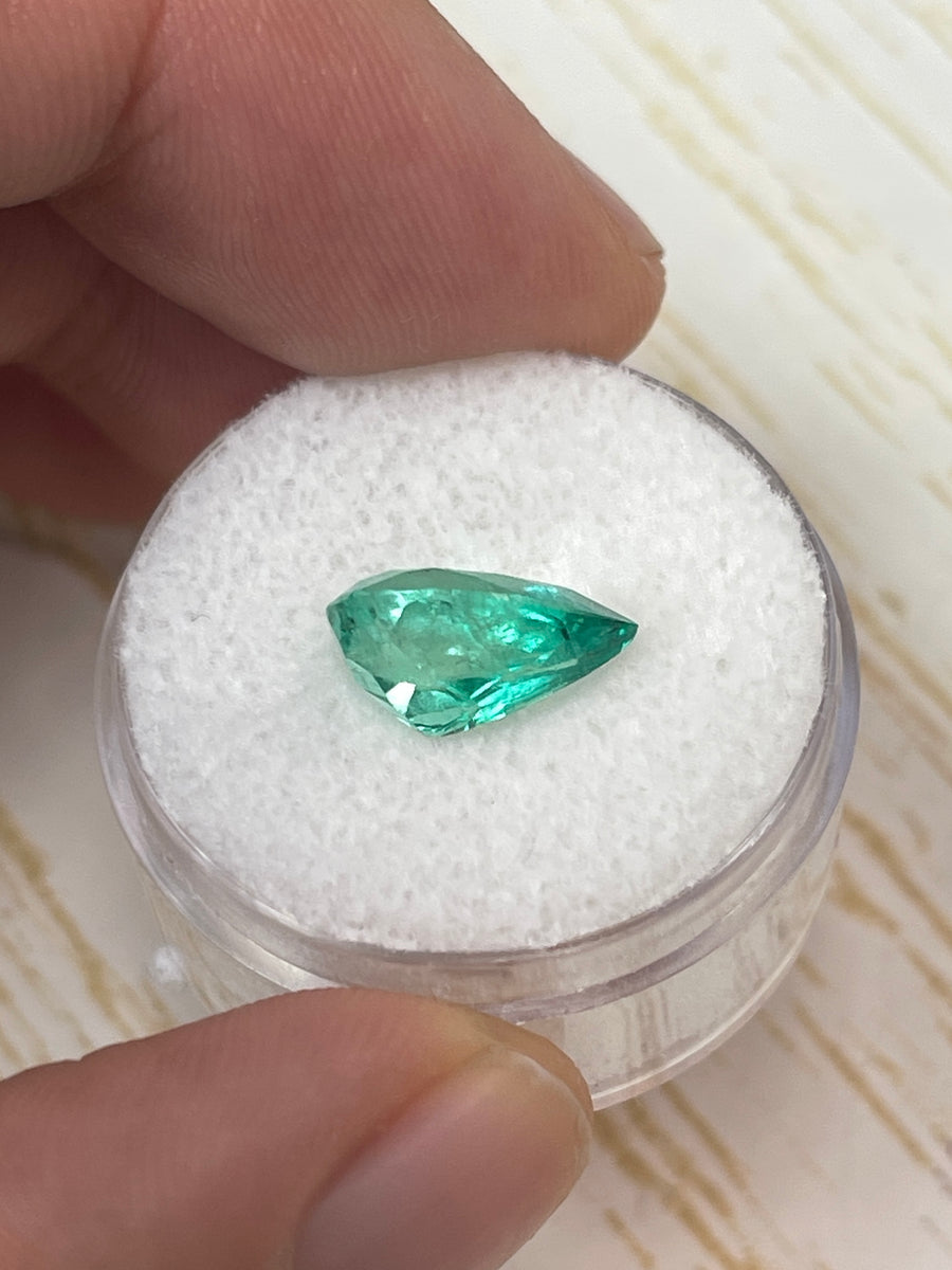 Colombian Emerald 12x8 Pear Cut: Authentic 2.90 Carat Stone