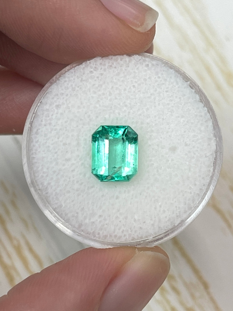 1.89 Carat 8.3x6.8 Medium Vibrant Green Natural Loose Colombian Emerald-Emerald Cut